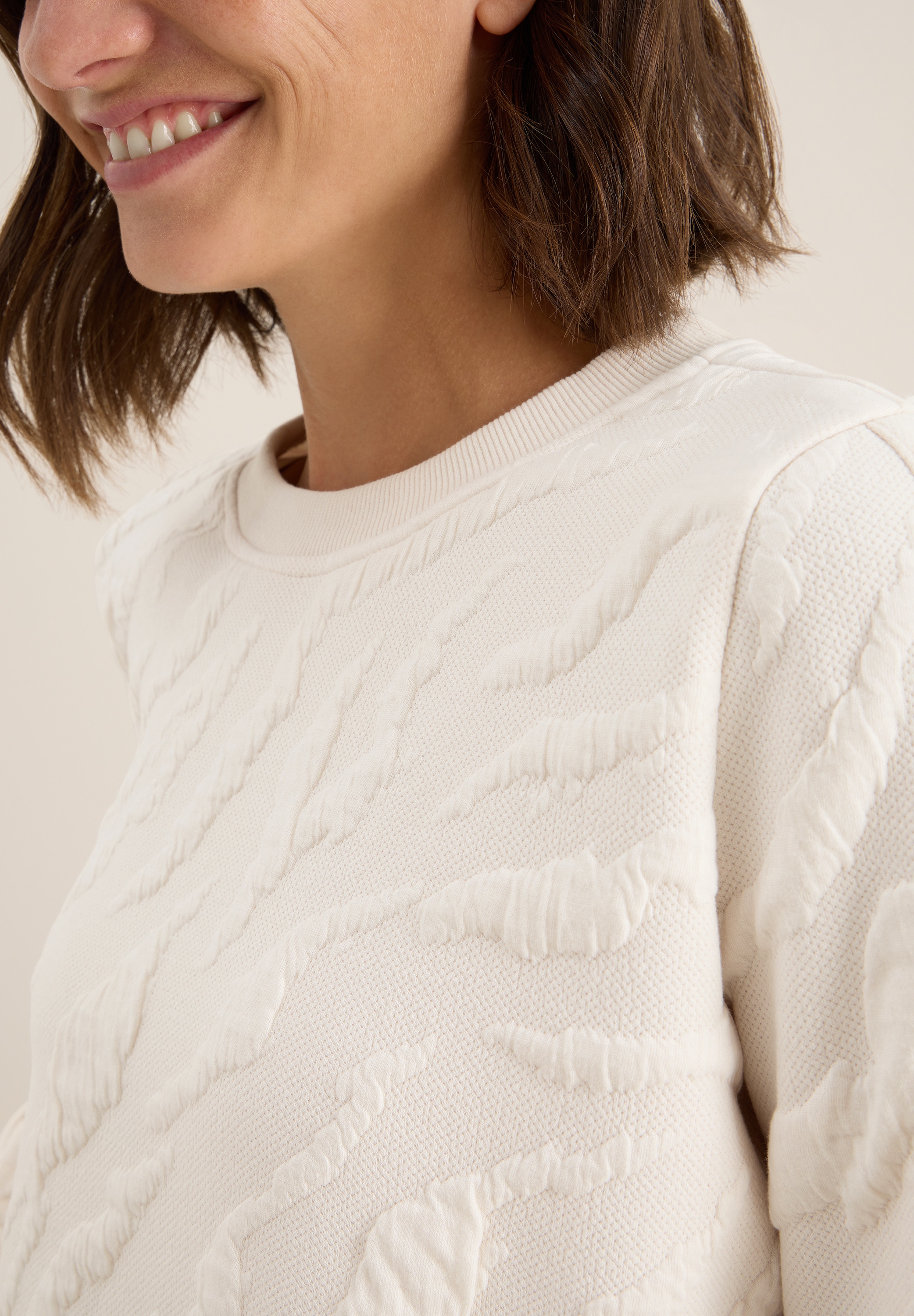 Cecil Sweatshirt, mit Zebra Strukturmuster