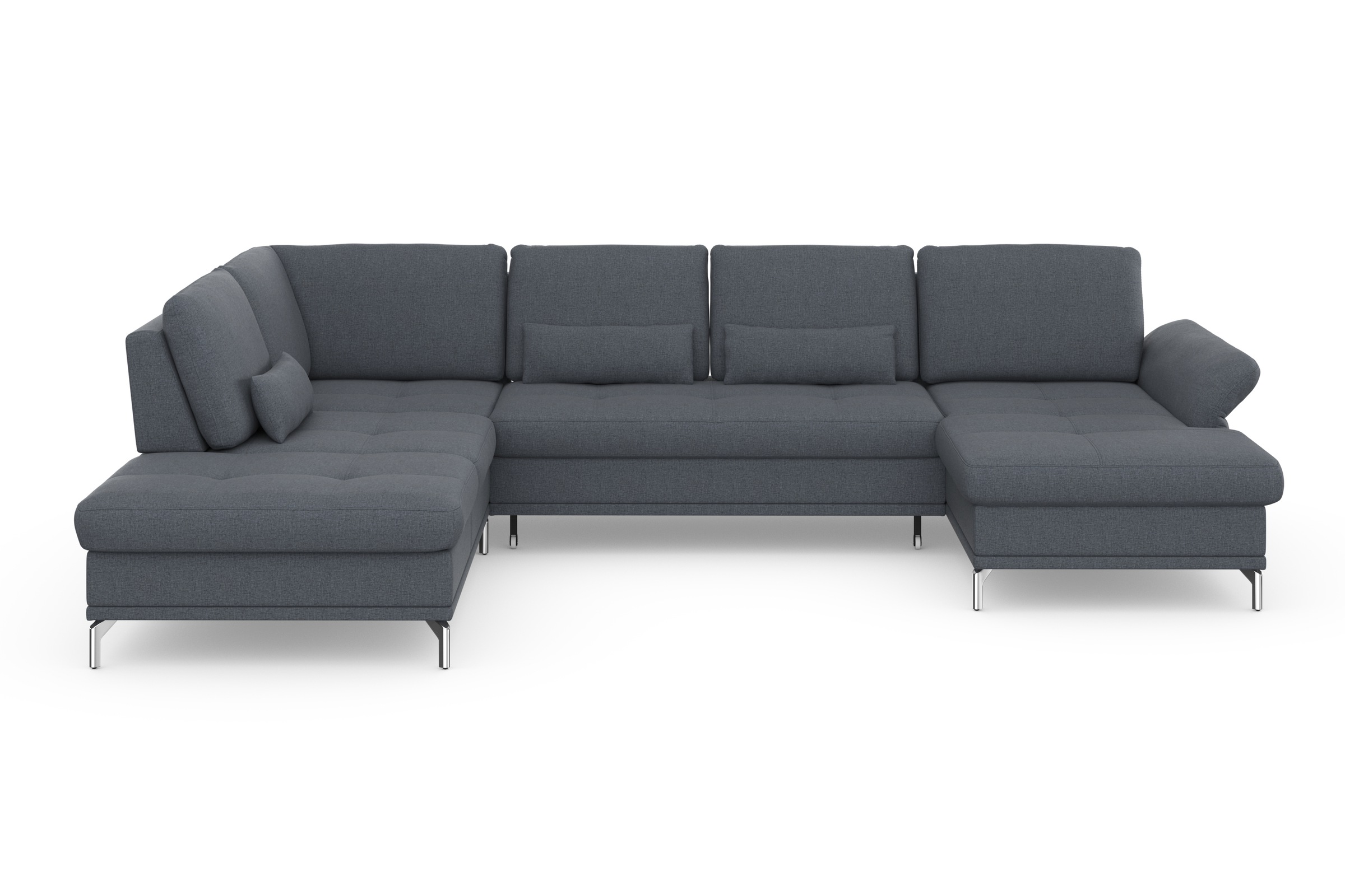 Home affaire Wohnlandschaft "Palm Beach U-Form" Federkern, mit Sitztiefenve günstig online kaufen