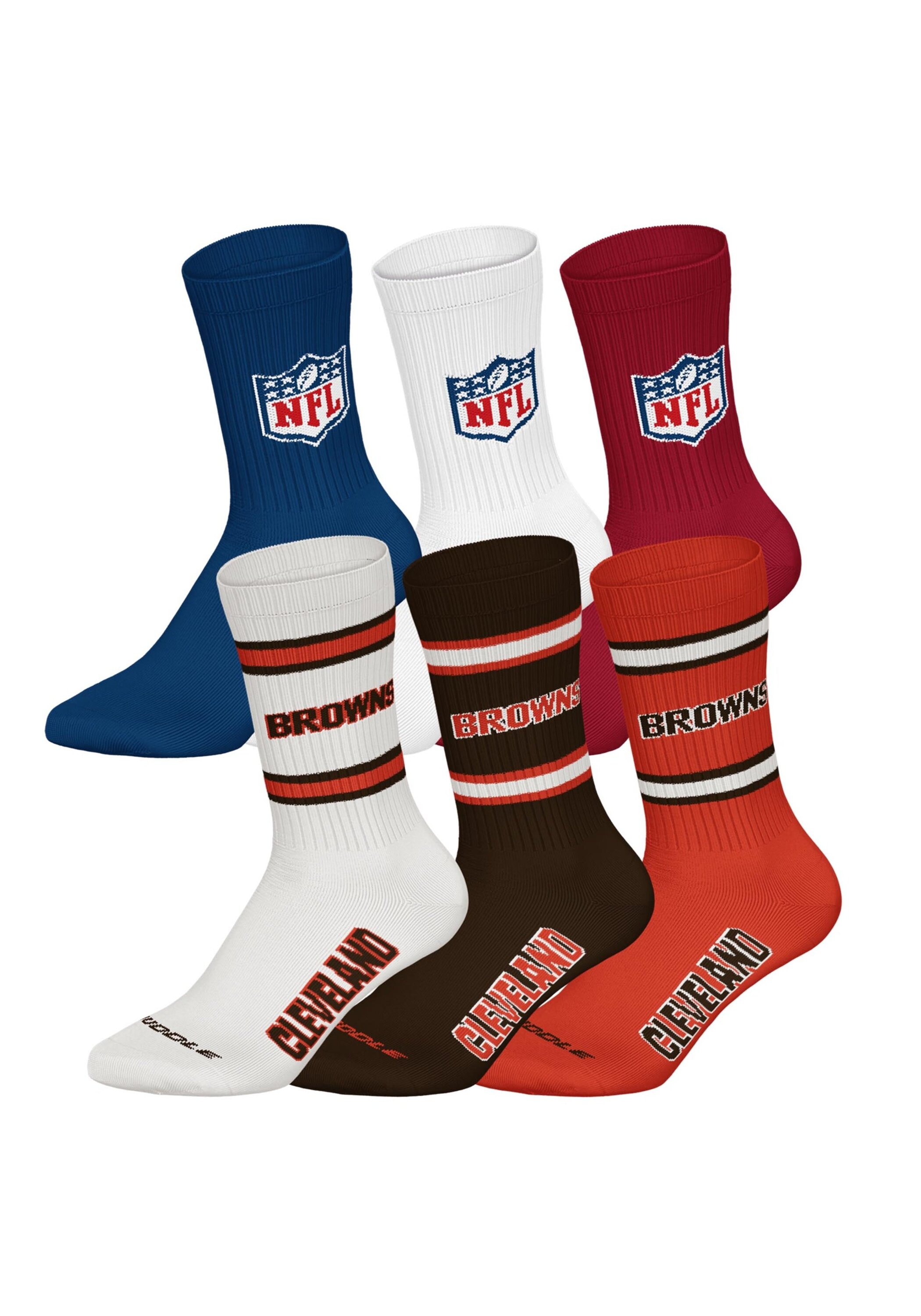 NFL Kurzsocken "Socken NFL 6Pack Crew Socks 6er Pack"