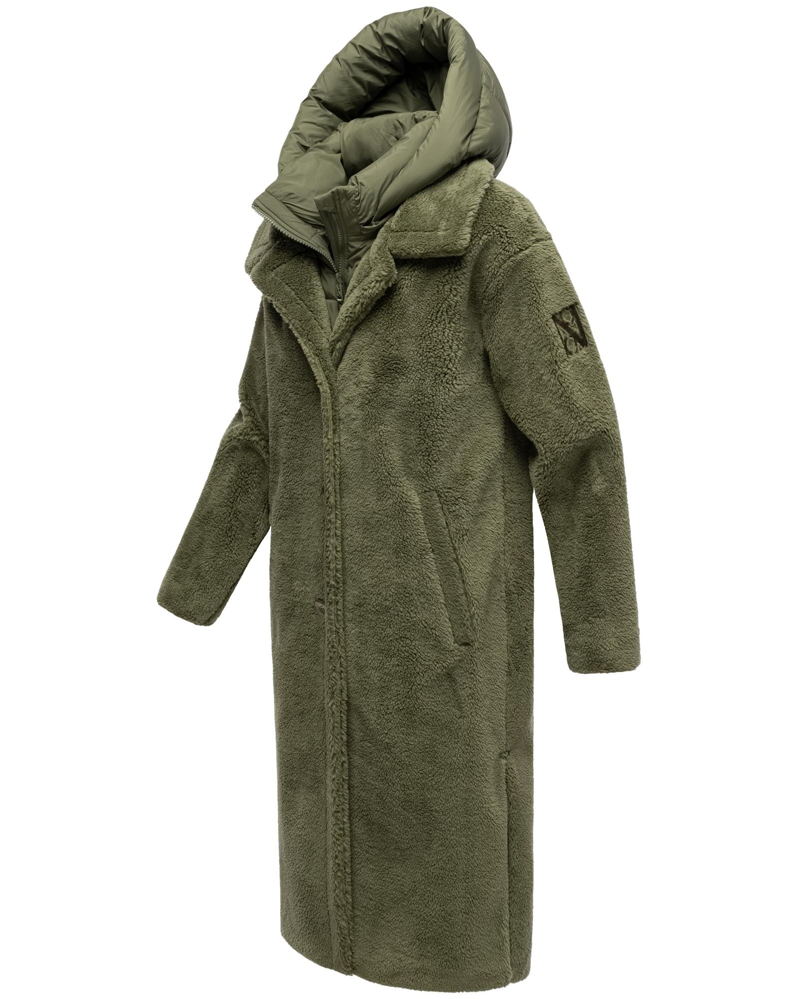 Navahoo Wintermantel »Teddyzauber 14«, Plüschmantel aus Teddyfleece mit abnehbmarem Krageneinsatz