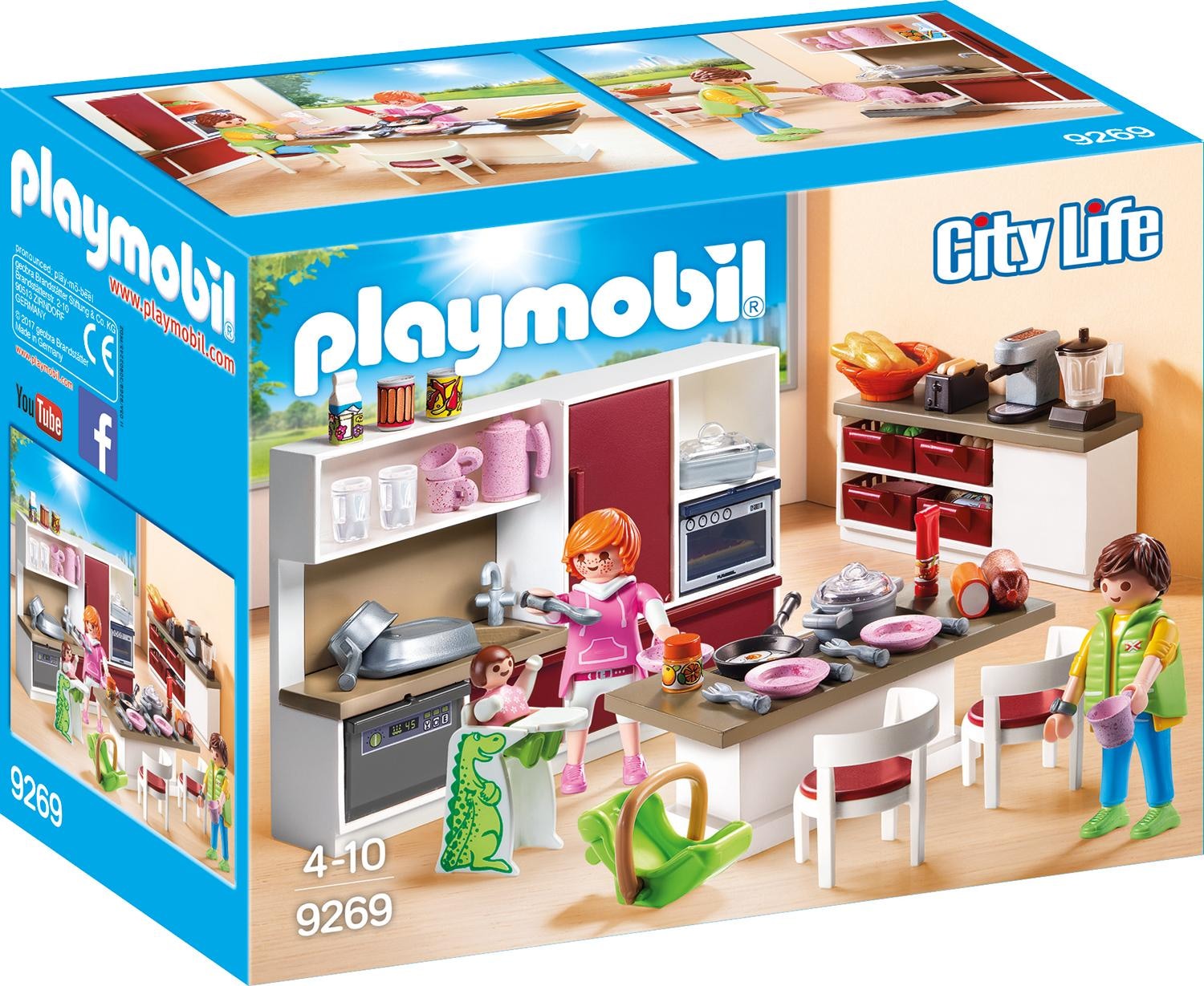 Playmobil® Konstruktions-Spielset »Große Familienküche (9269), City Life«, Made in Germany