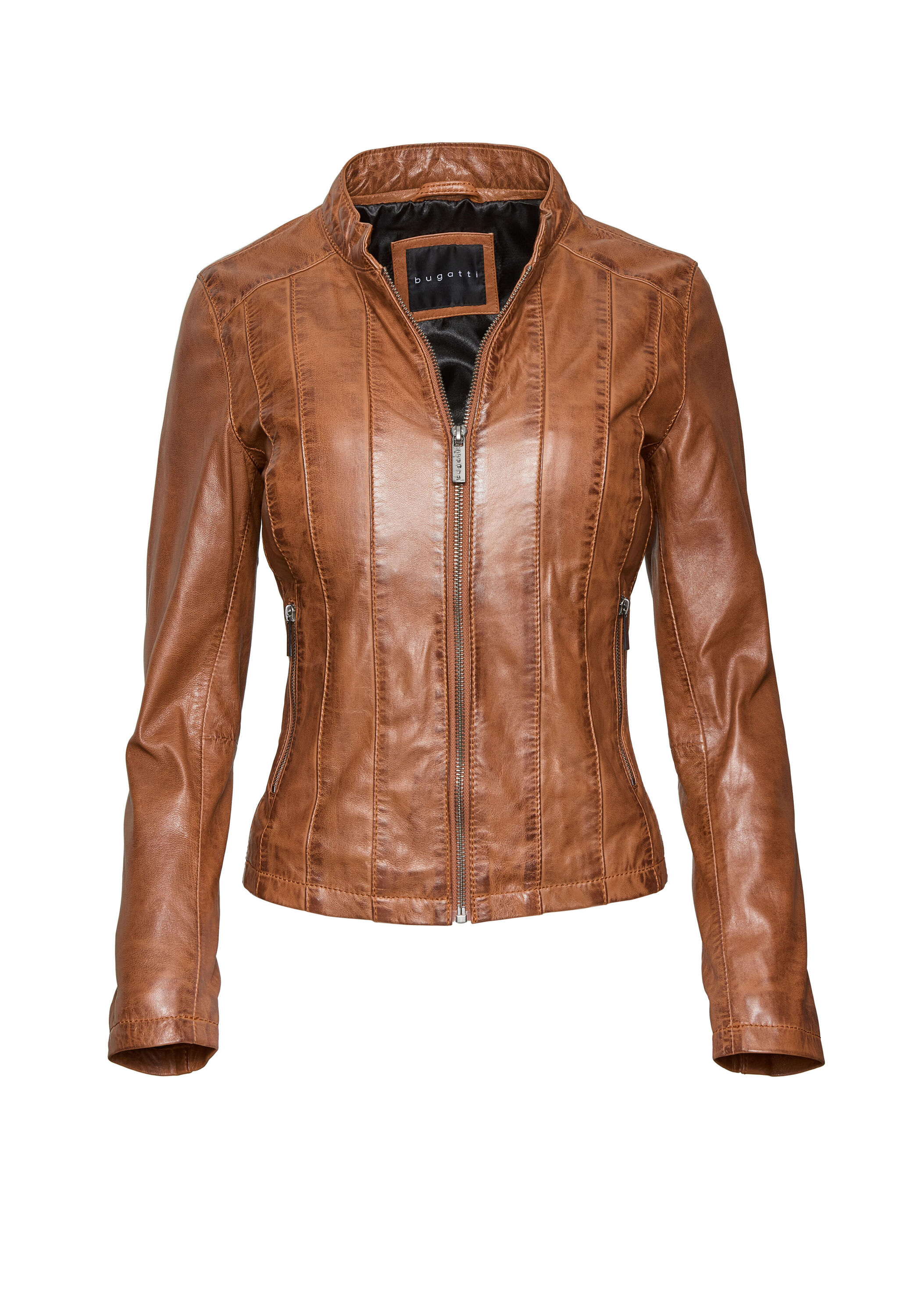 bugatti Lederjacke "BULady-140" ohne Kapuze aus hochwertigem Leder