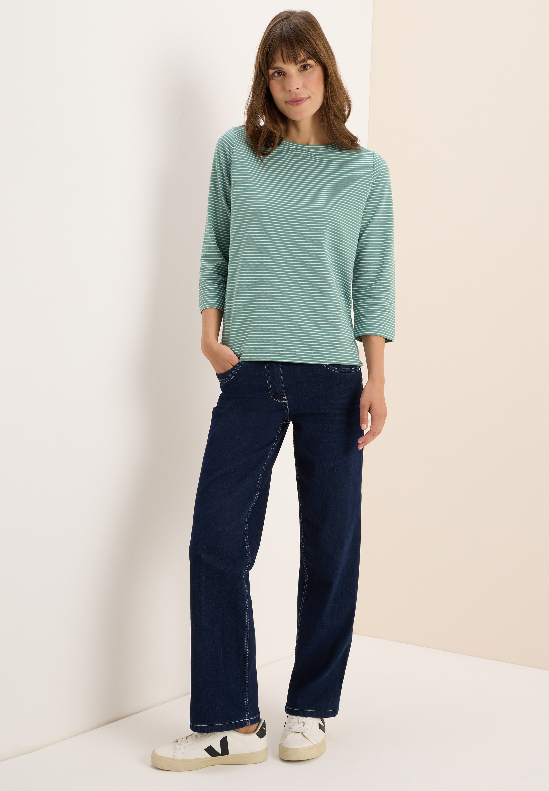 Cecil Langarmshirt, Feel Good Fit