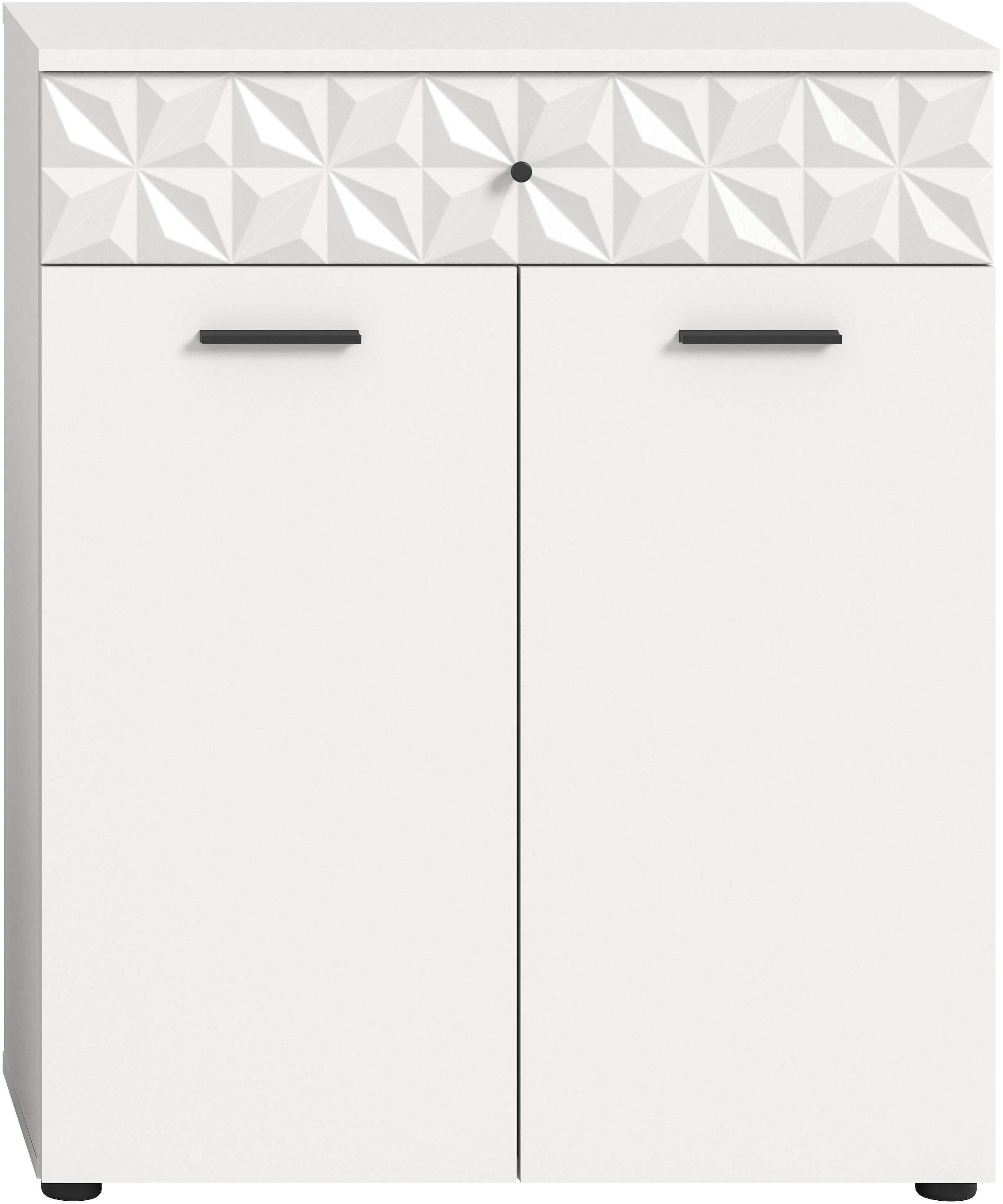 INOSIGN Unterschrank »VICENZA, TOPSELLER!, Breite 70cm, 2-türig, mit Front-Ornamentabsetzung«, Standschrank, Badschrank, Kommode, Badkommode, Anrichte, Midischrank