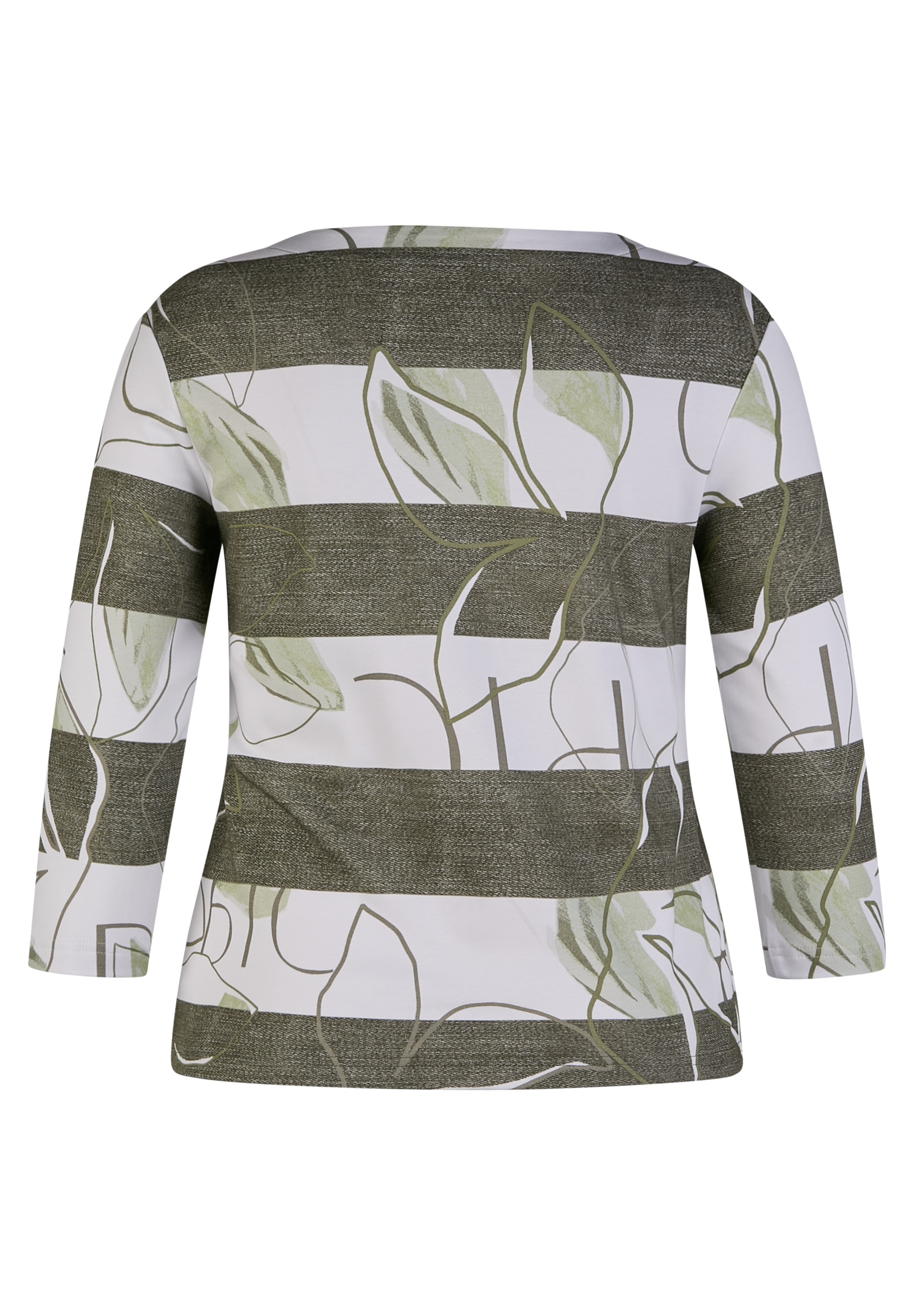 Rabe 3/4-Arm-Shirt, mit Blockstreifen und grafischem Print