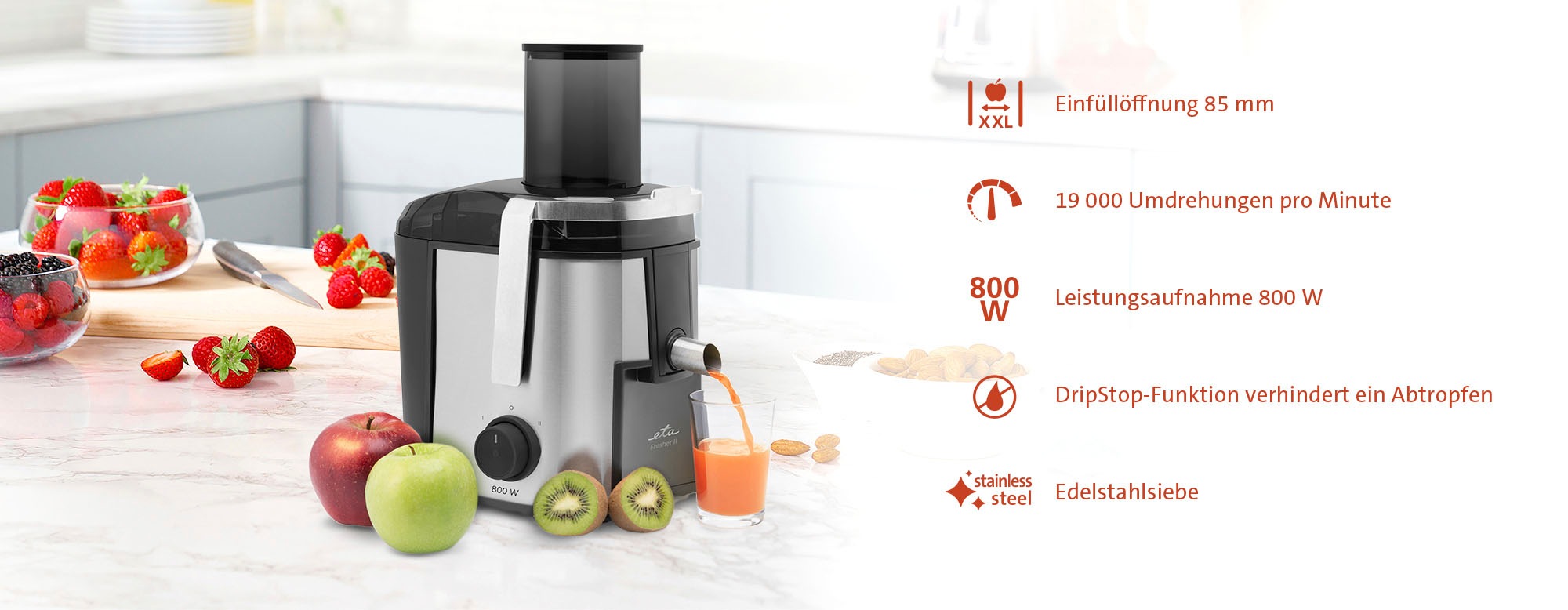 eta Entsafter "Fresher II ETA503290000" 800 W günstig online kaufen