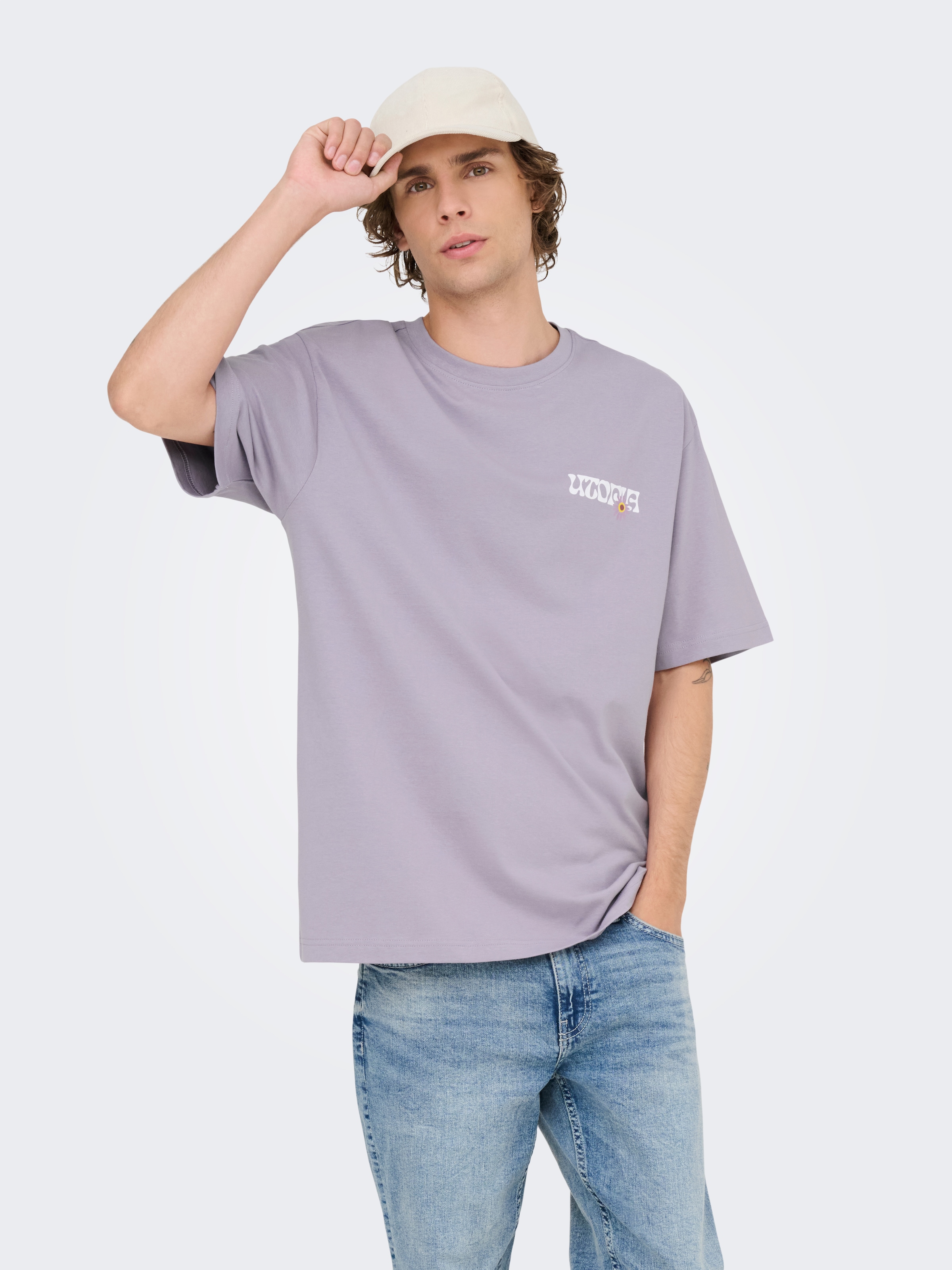 ONLY & SONS T-Shirt "ONSFRANK RLX SS TEE NOOS" Baumwolle, relaxed fit günstig online kaufen