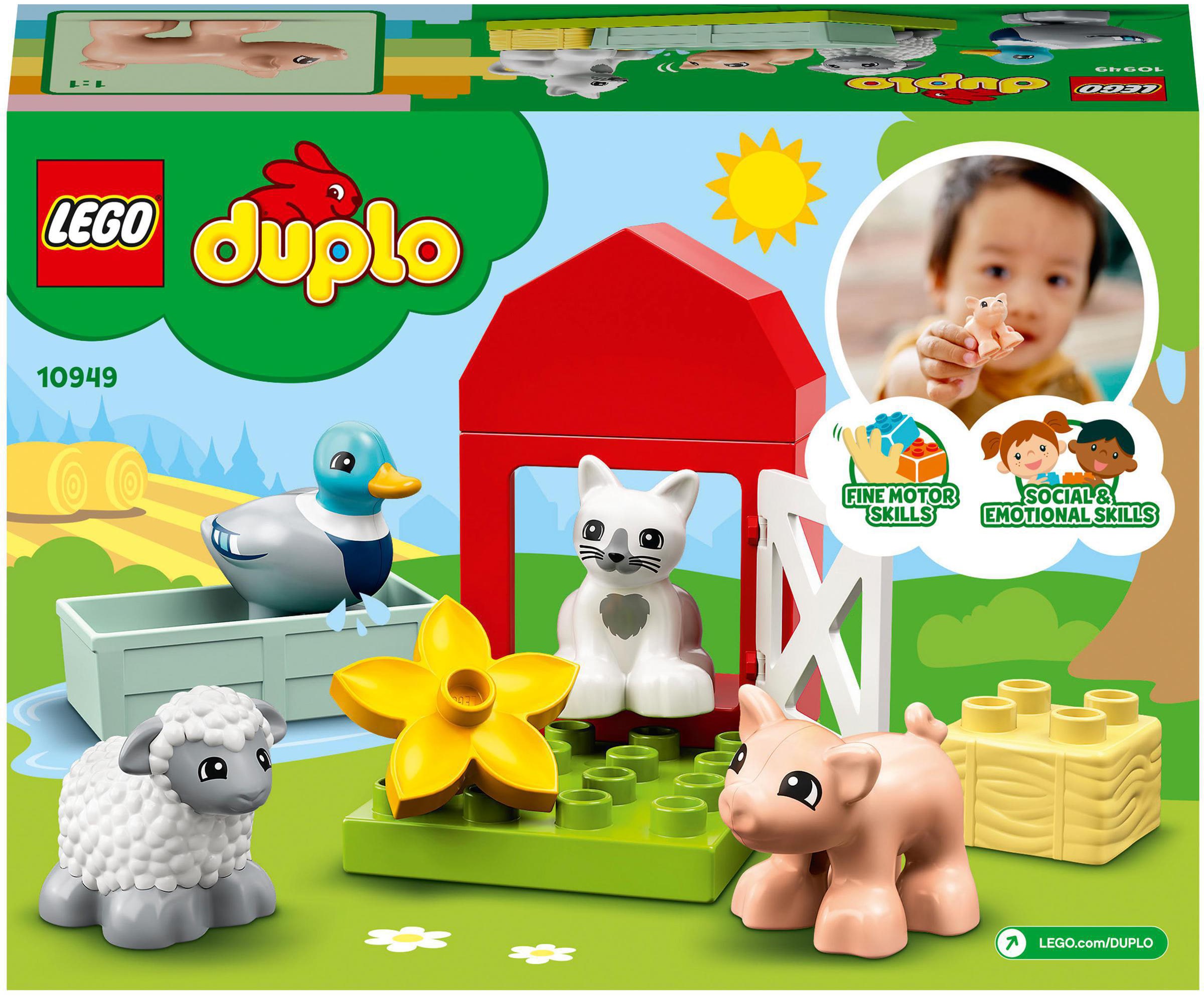 LEGO® Konstruktionsspielsteine »Tierpflege auf dem Bauernhof (10949), LEGO® DUPLO® Town«, (11 St.), Made in Europe