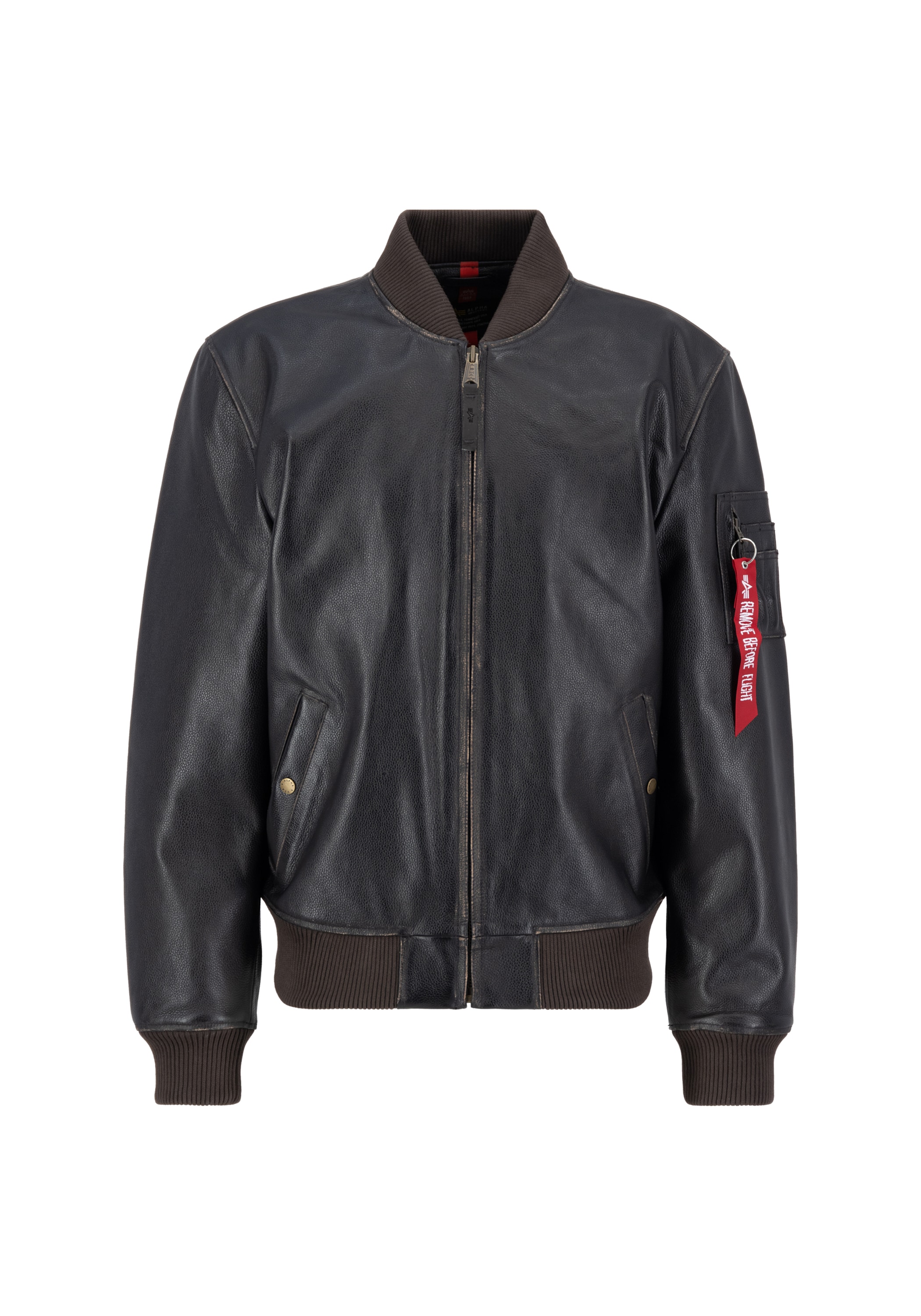 Alpha Industries Lederjacke "Alpha Industries Men - Leather & Vegan Jackets MA-1 Leather LF"