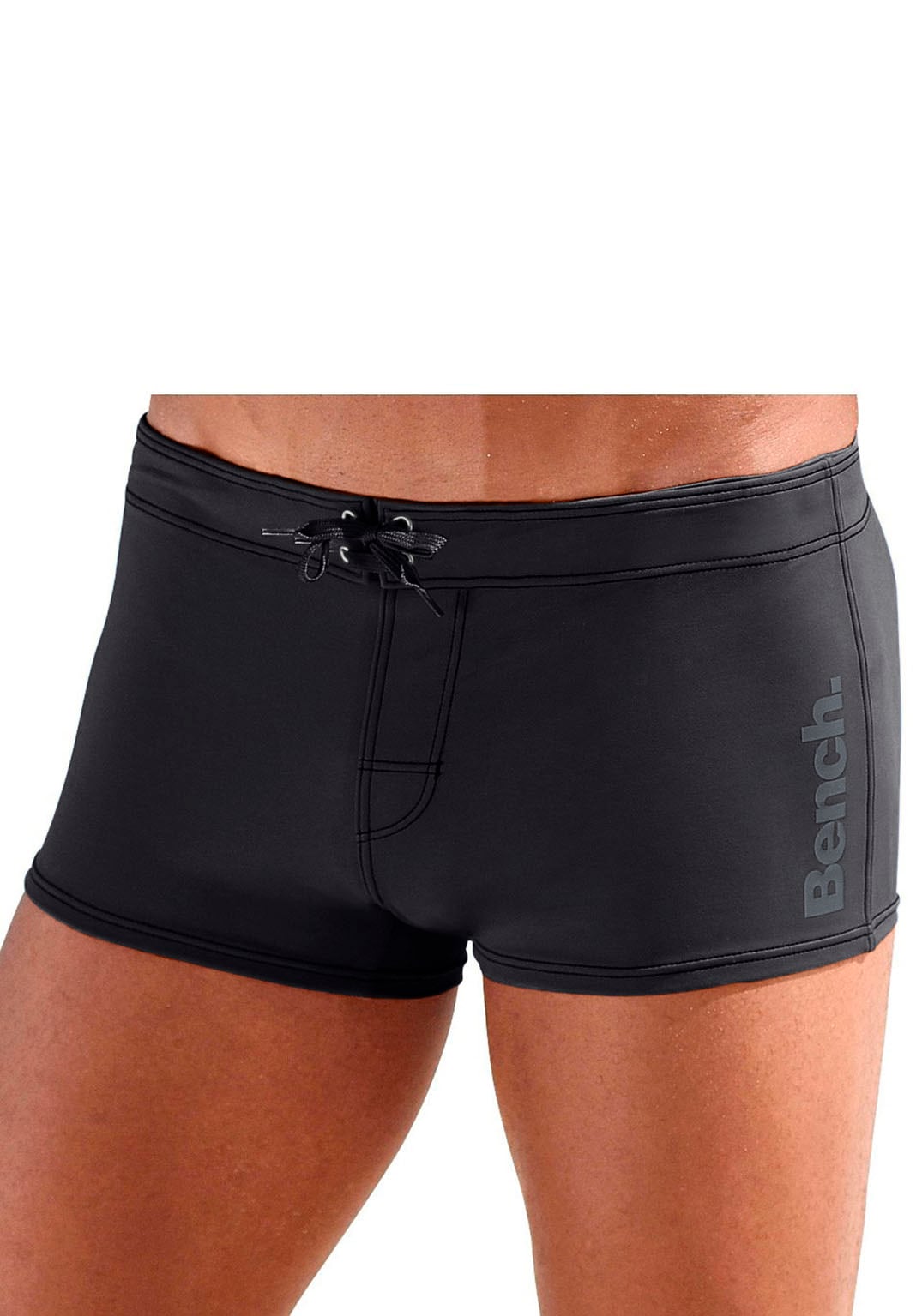 Boxer-Badehose, mit seitlichem Logoprint