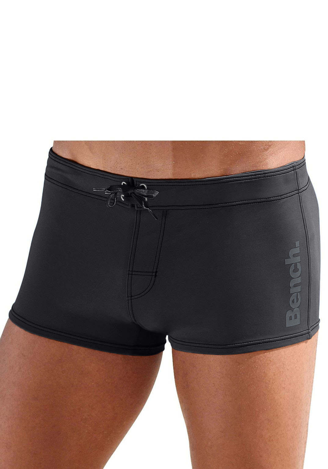 Boxer-Badehose, mit seitlichem Logoprint