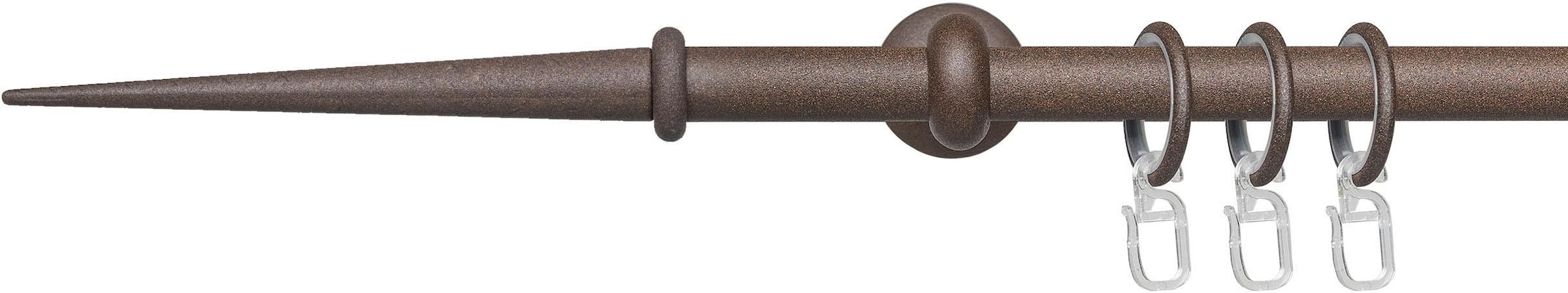 Liedeco Gardinenstange "Esp Spitze" Ø 16 mm 1 läufig-läufig Fixmaß 1-läufig günstig online kaufen