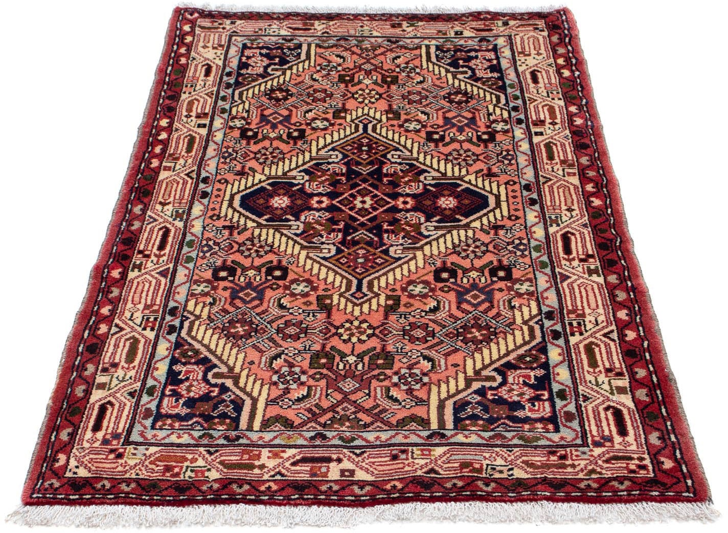 Wollteppich »Hamadan Medaillon 138 x 78 cm«, rechteckig, 10 mm Höhe, Handgeknüpft