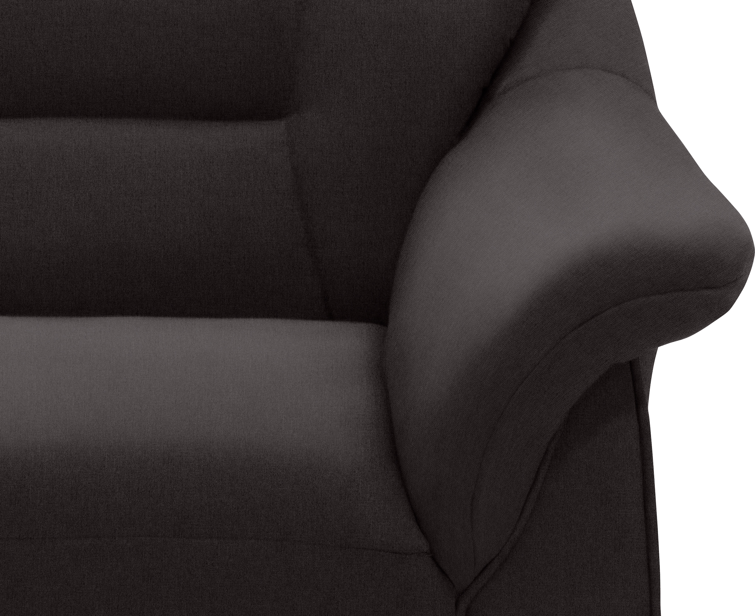 DOMO collection Ecksofa »Faenza für kleine Räume, Stellmaße 232,176cm, komfortabel, L-Form«, mit Ottomane, zeitlos, elegante Armlehnen, wahlweise mit Bettfunktion