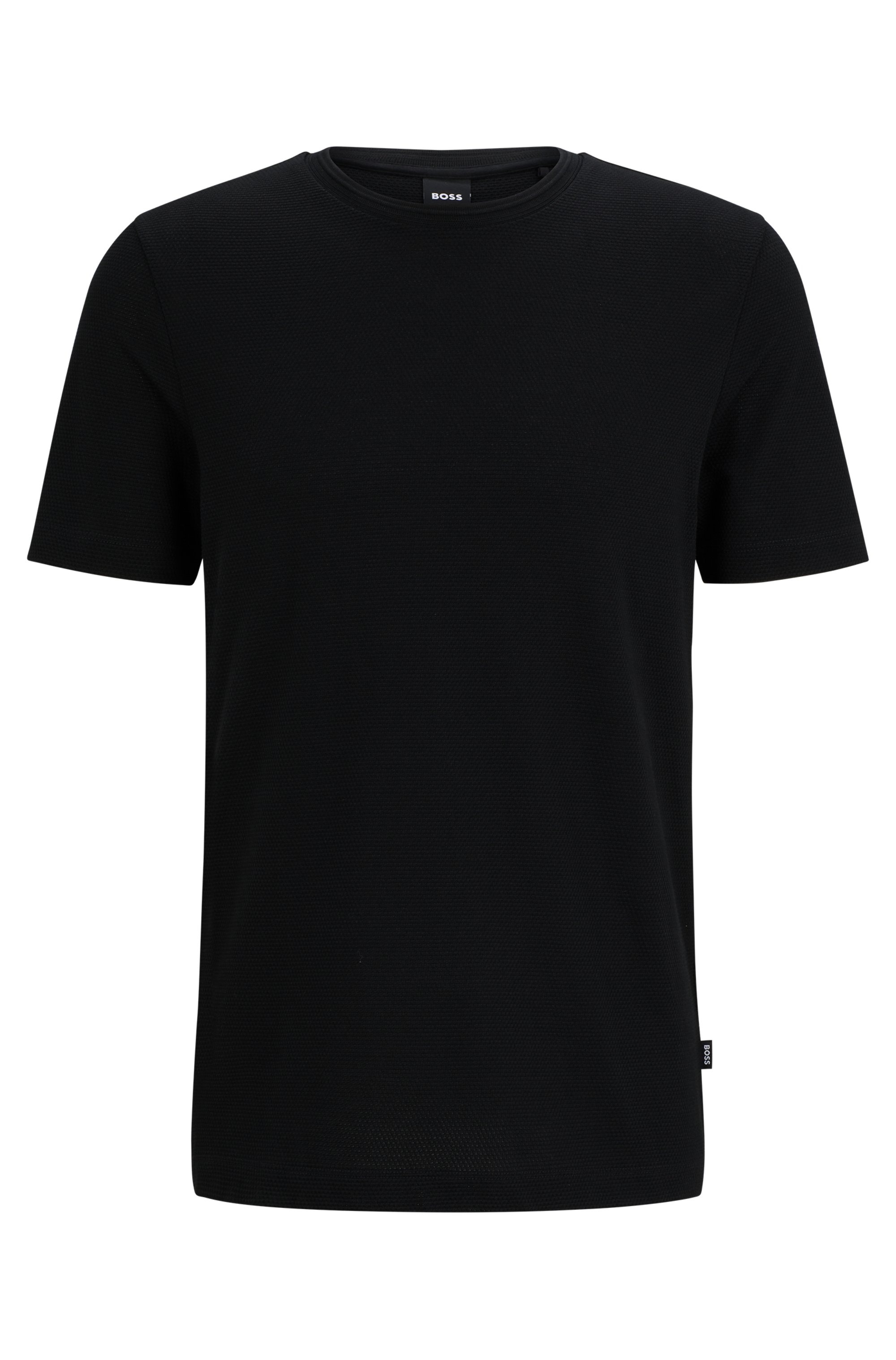 BOSS T-Shirt »Tiburt« mit Jacquard-Struktur, regular fit