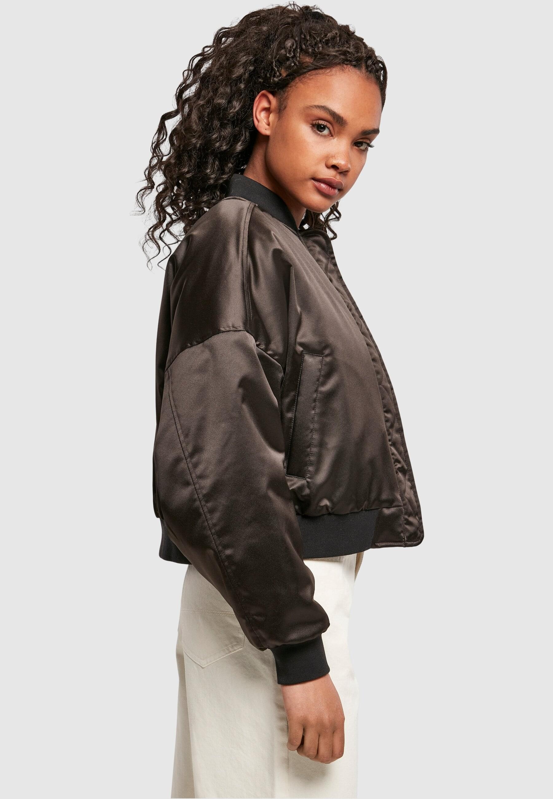 Black Friday URBAN CLASSICS Short Jacket«, Ladies Oversized (1 »Damen St.) BAUR Bomber | Bomberjacke Satin