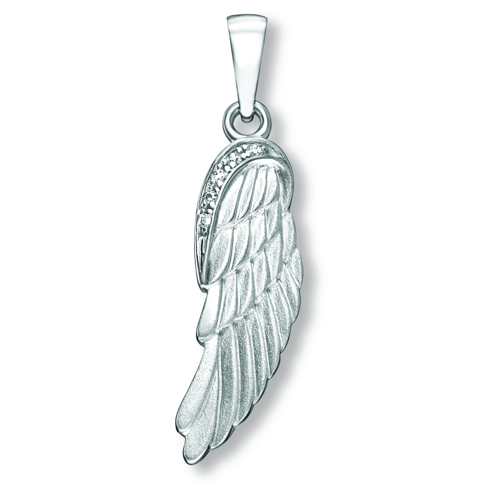 Kettenanhänger ONE ELEMENT "Zirkonia Engelsflügel Anhänger aus 925 Silber", silber, Schmuckanhänger, Mädchen, Silber 925 (Sterlingsilber), Kettenanhänger, Ihr persönliches Symbol – liebevoll gearbeitet für jeden Tag