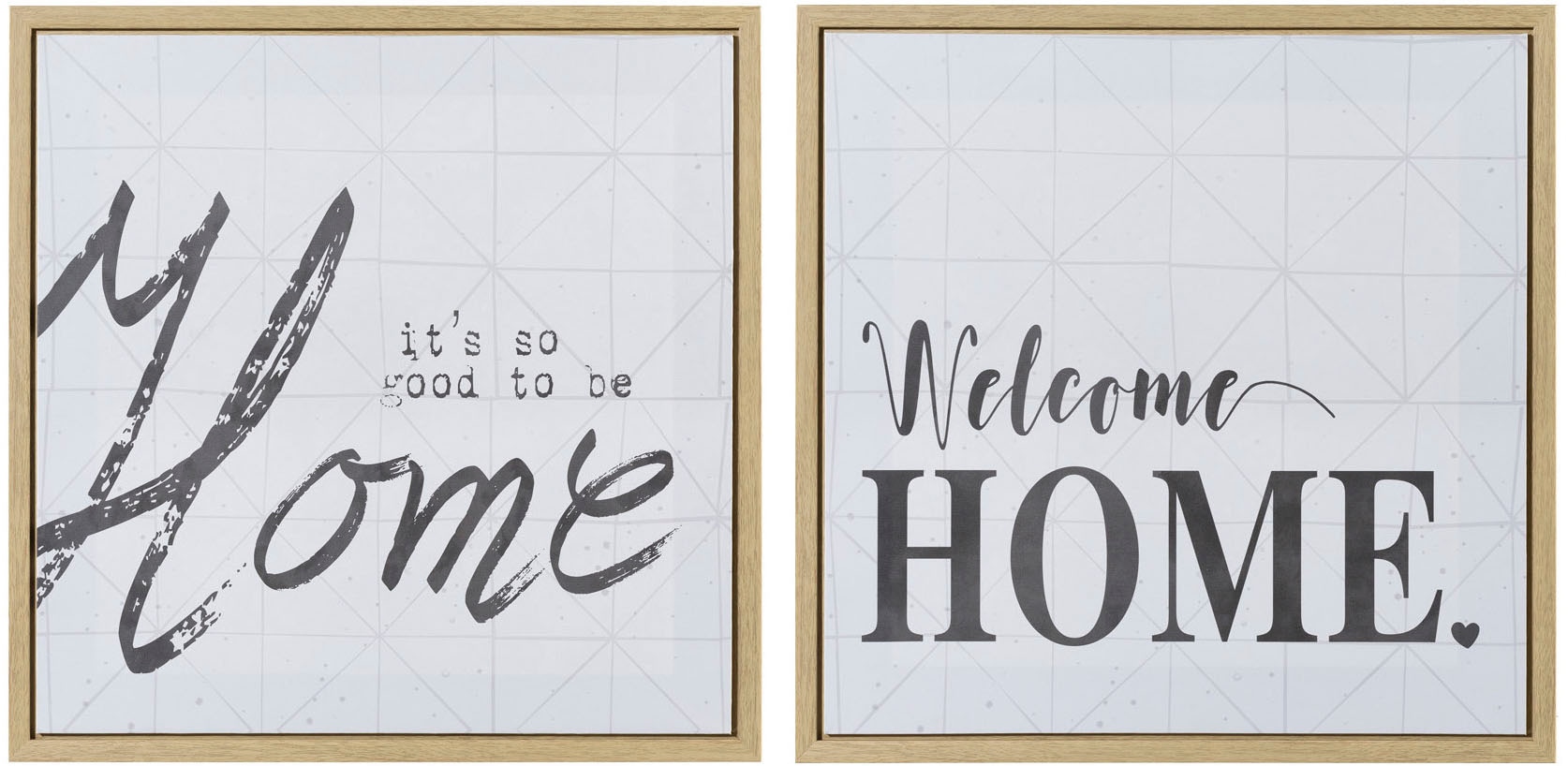 Creativ home Bild mit Rahmen "Deko-Bild HOME" 2 Stk. tlg. günstig online kaufen