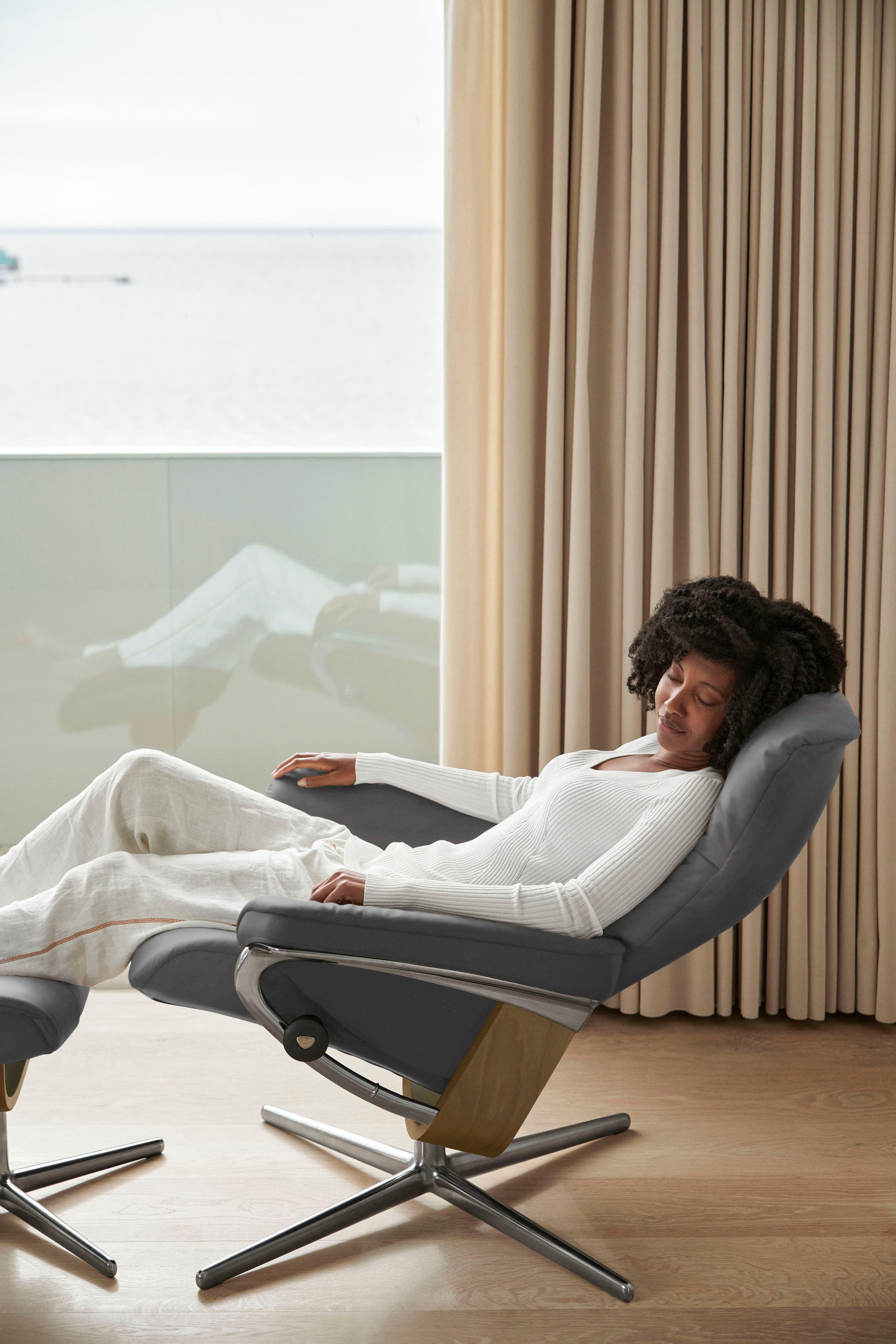 Stressless® Relaxsessel »Mayfair«, mit Cross Base, Größe S, M & L, Holzakzent Eiche