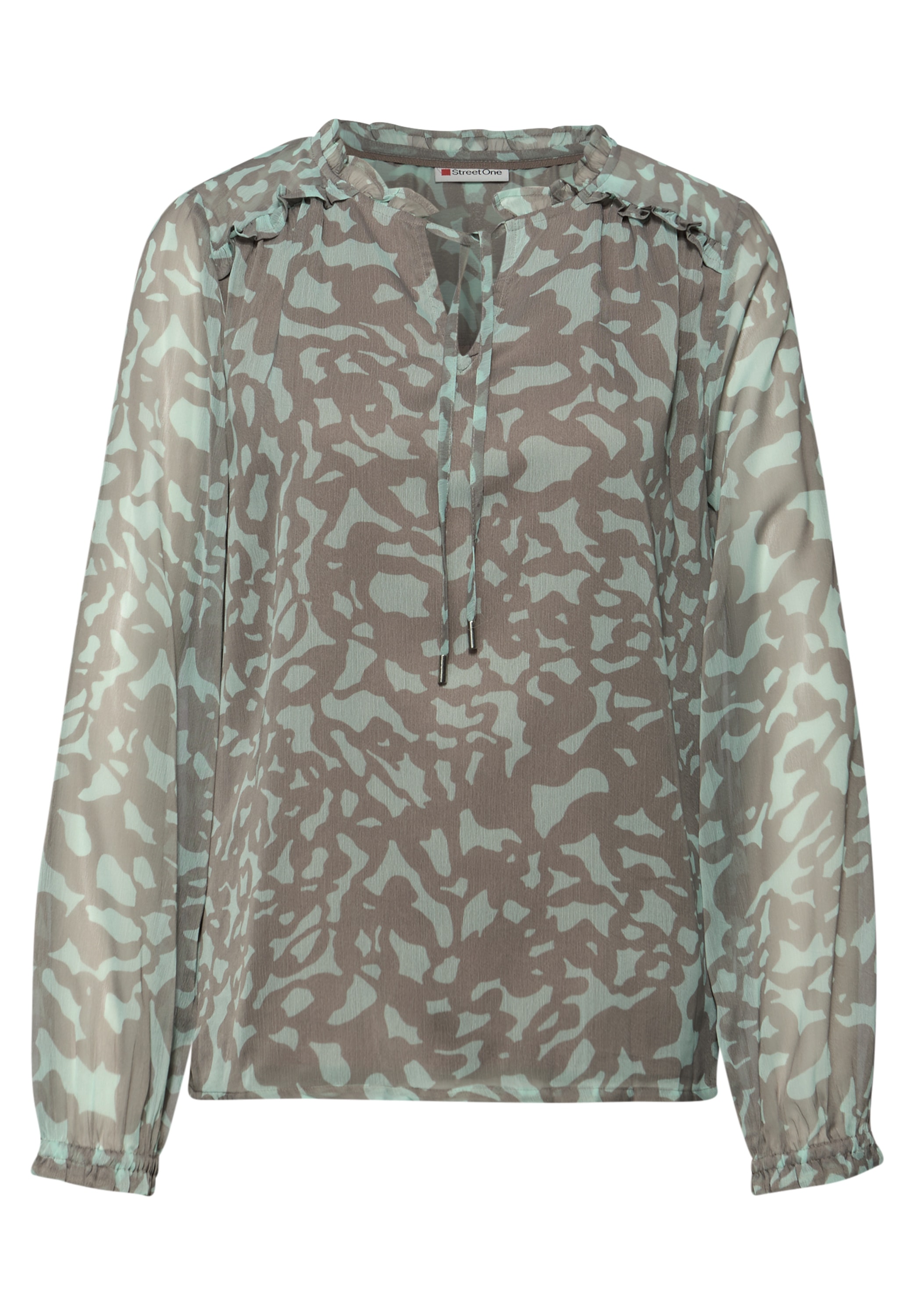 STREET ONE Langarmbluse mit Rüschendetails
