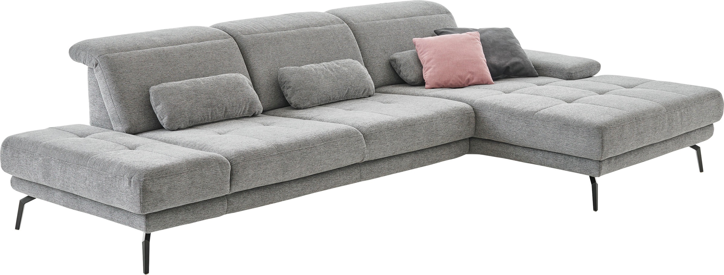 Die PlanBar Ecksofa »MP-IN20126 L-Form«, mit Kopfteilverstellung, optional Sitztiefen- & Armteilverstellung