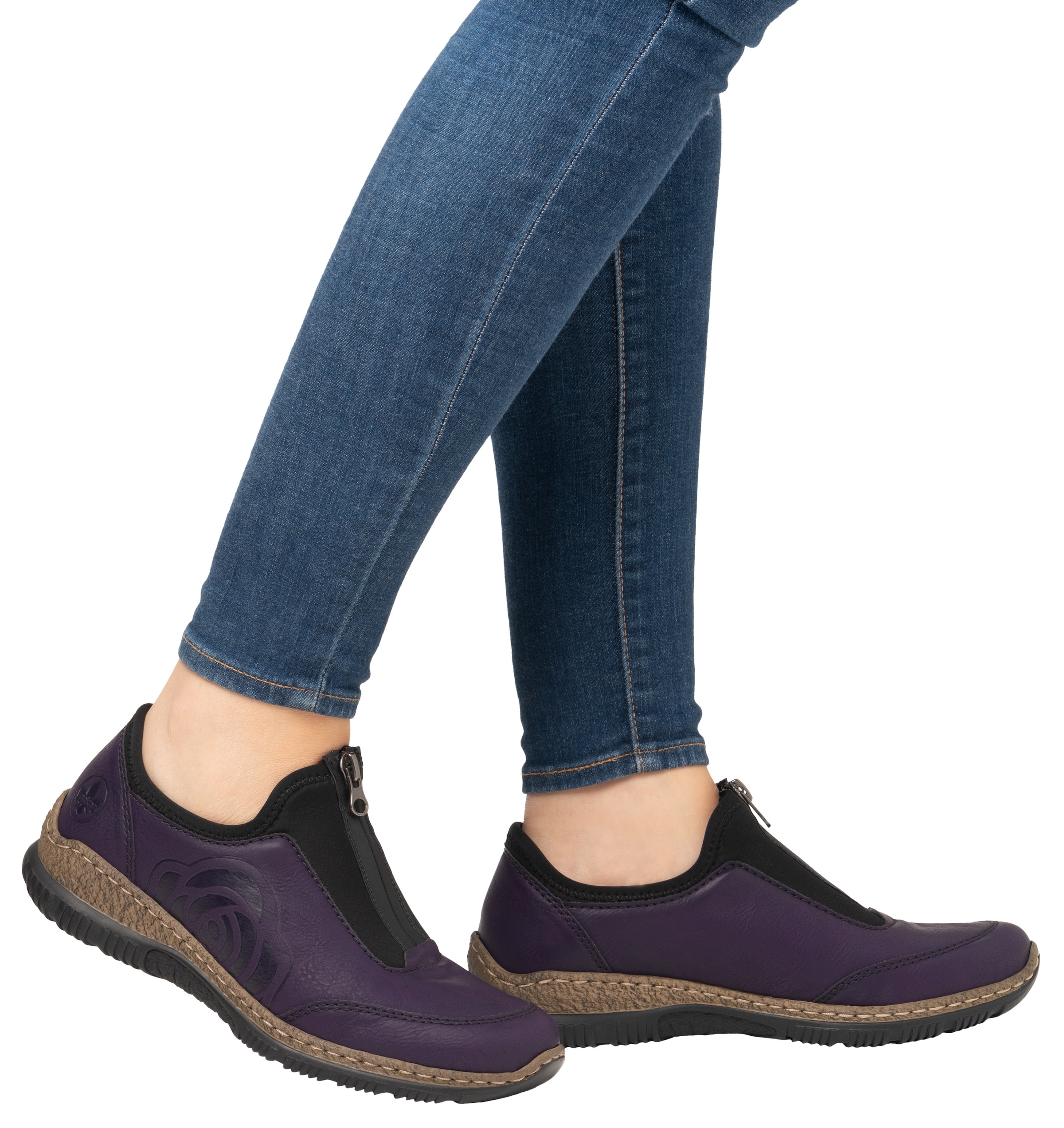 Rieker Slip-On Sneaker, Schlupfschuh, Freizeitschuh, Halbschuh mit MemoSoft günstig online kaufen