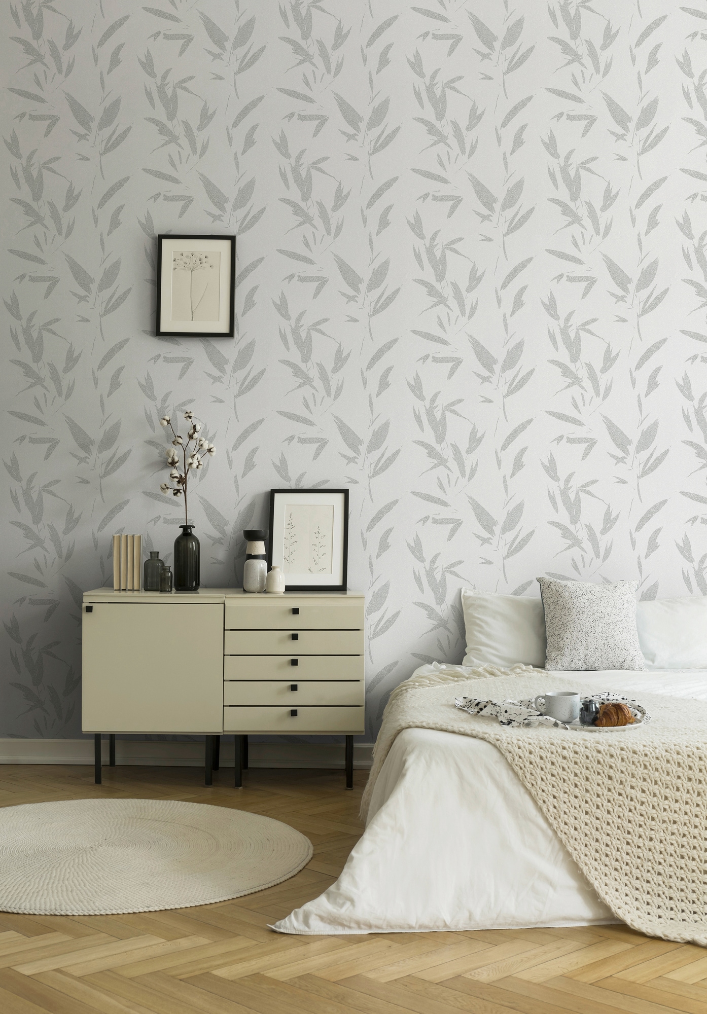 A.S. Création Vliestapete »New Elegance«, mehrfarbig-floral, Palmentapete Tapete Dschungel Tapeten Wohnzimmer Schlafzimmer Küche