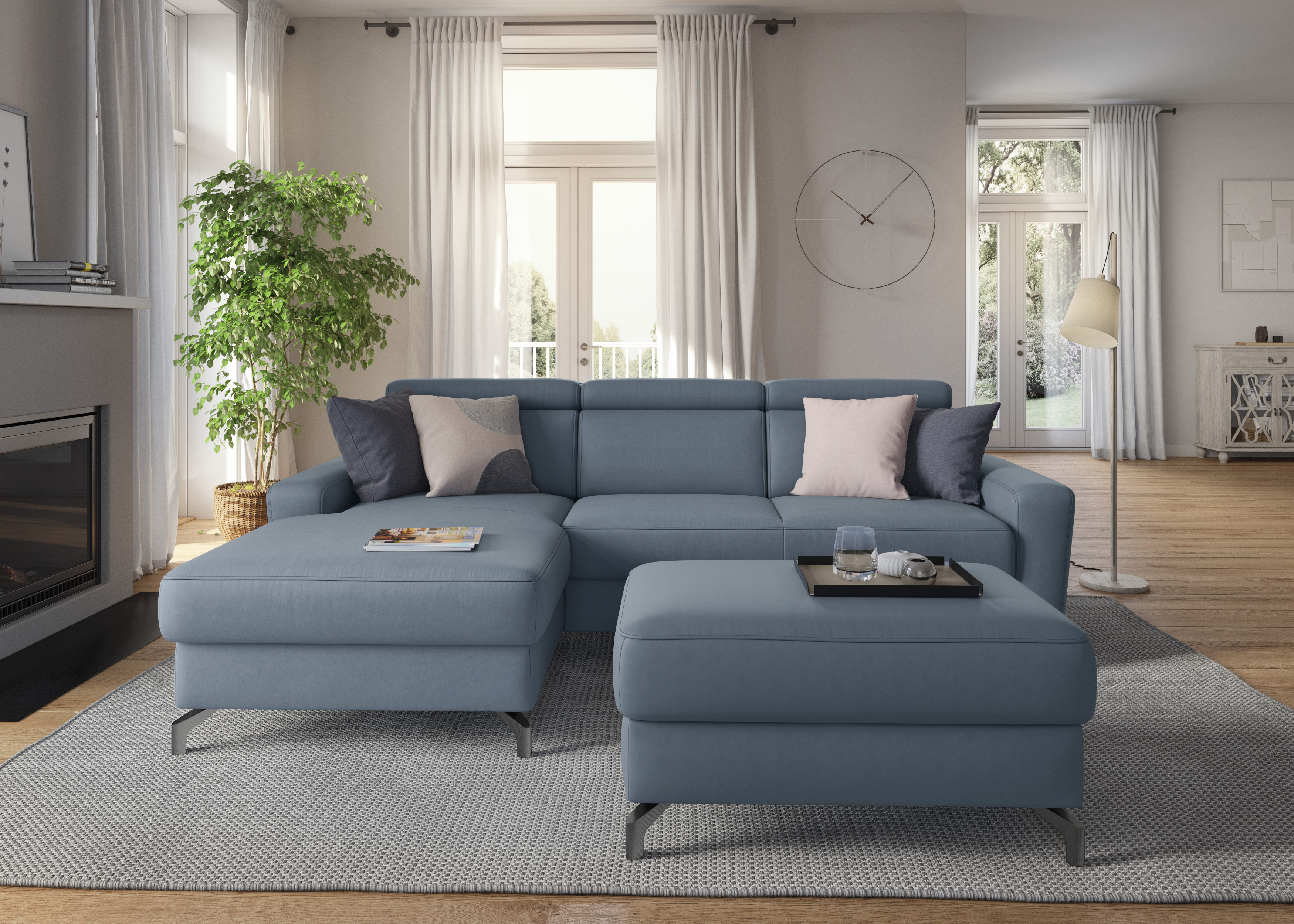 sit&more Ecksofa "Scarlett L-Form" inklusive Kopfteilverstellung, optional Schlaffunktion & Bettkasten