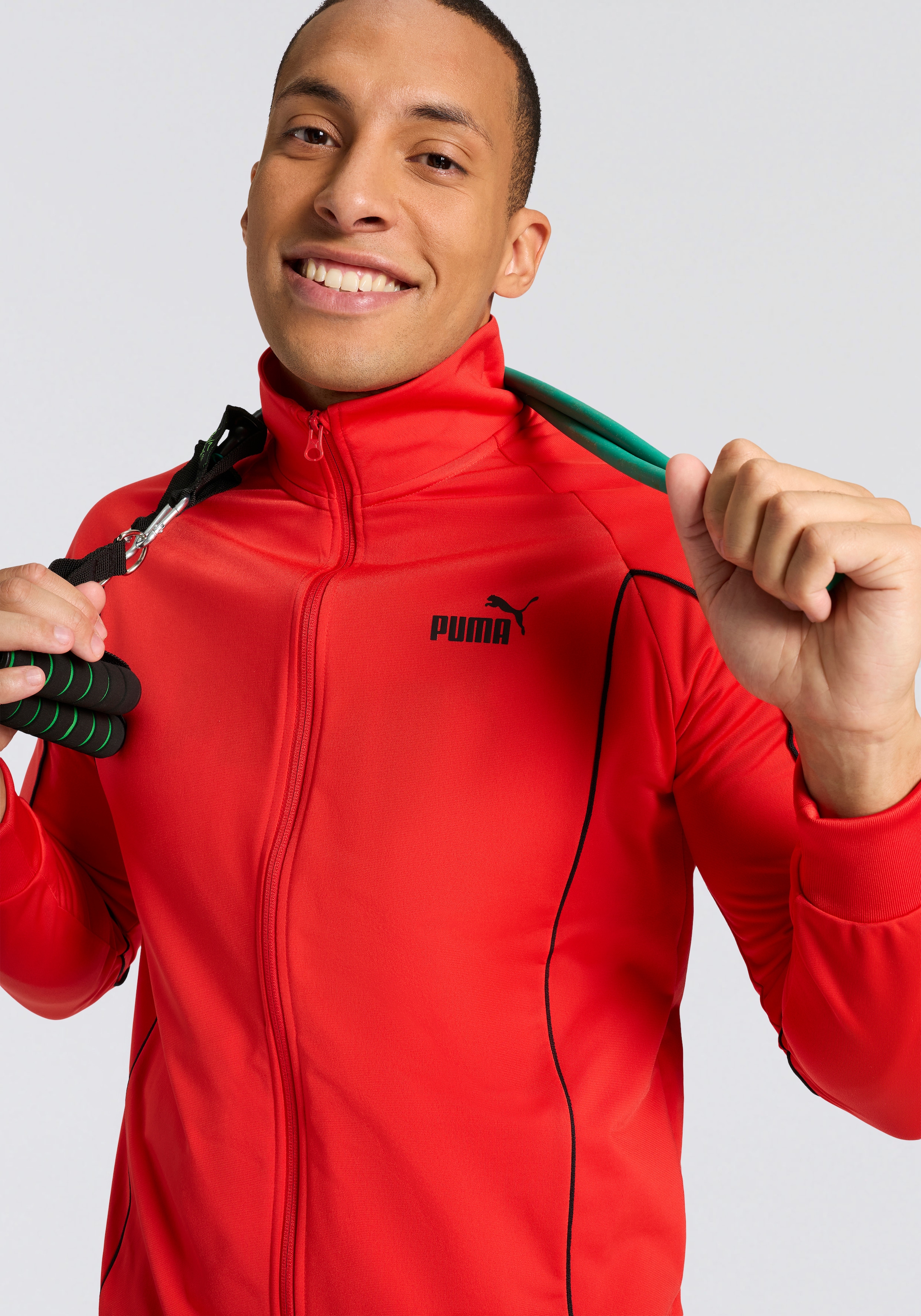 PUMA Trainingsanzug »POLY PIPING SUIT«, (2 tlg.)