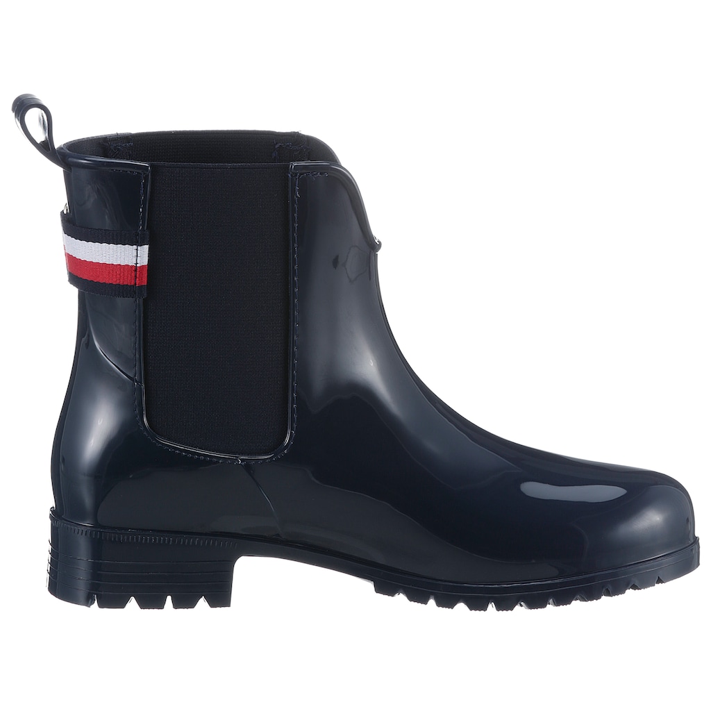 Tommy Hilfiger Chelseaboots »ANKLE RAINBOOT WITH METAL DETAIL«