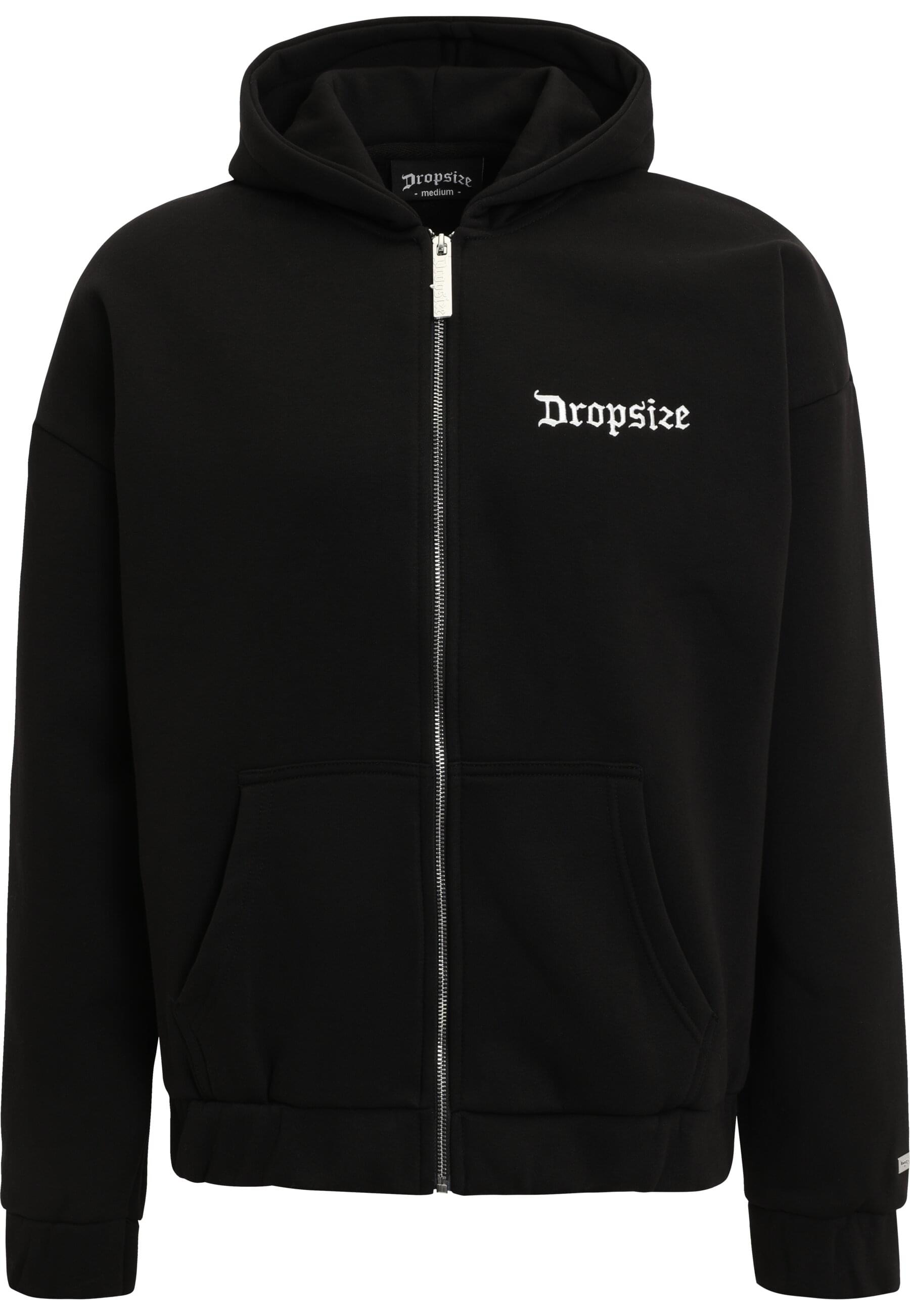 Dropsize Sweatjacke "Dropsize Herren Super Heavy Oversize Blank Zip Hoodie" günstig online kaufen