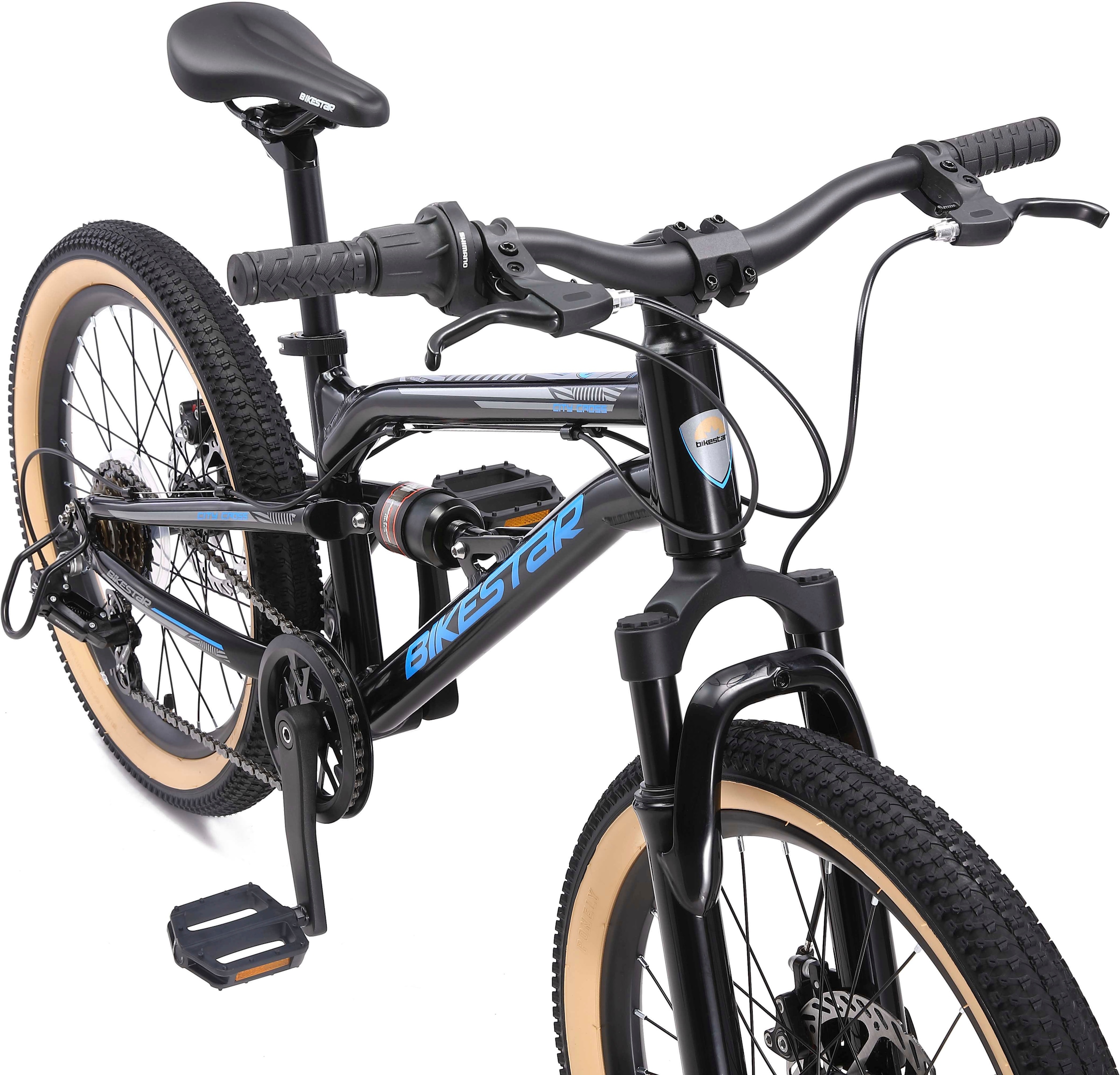 Bikestar Jugendfahrrad, 7 Gang, Shimano, RD-TY21 Schaltwerk, Kettenschaltung