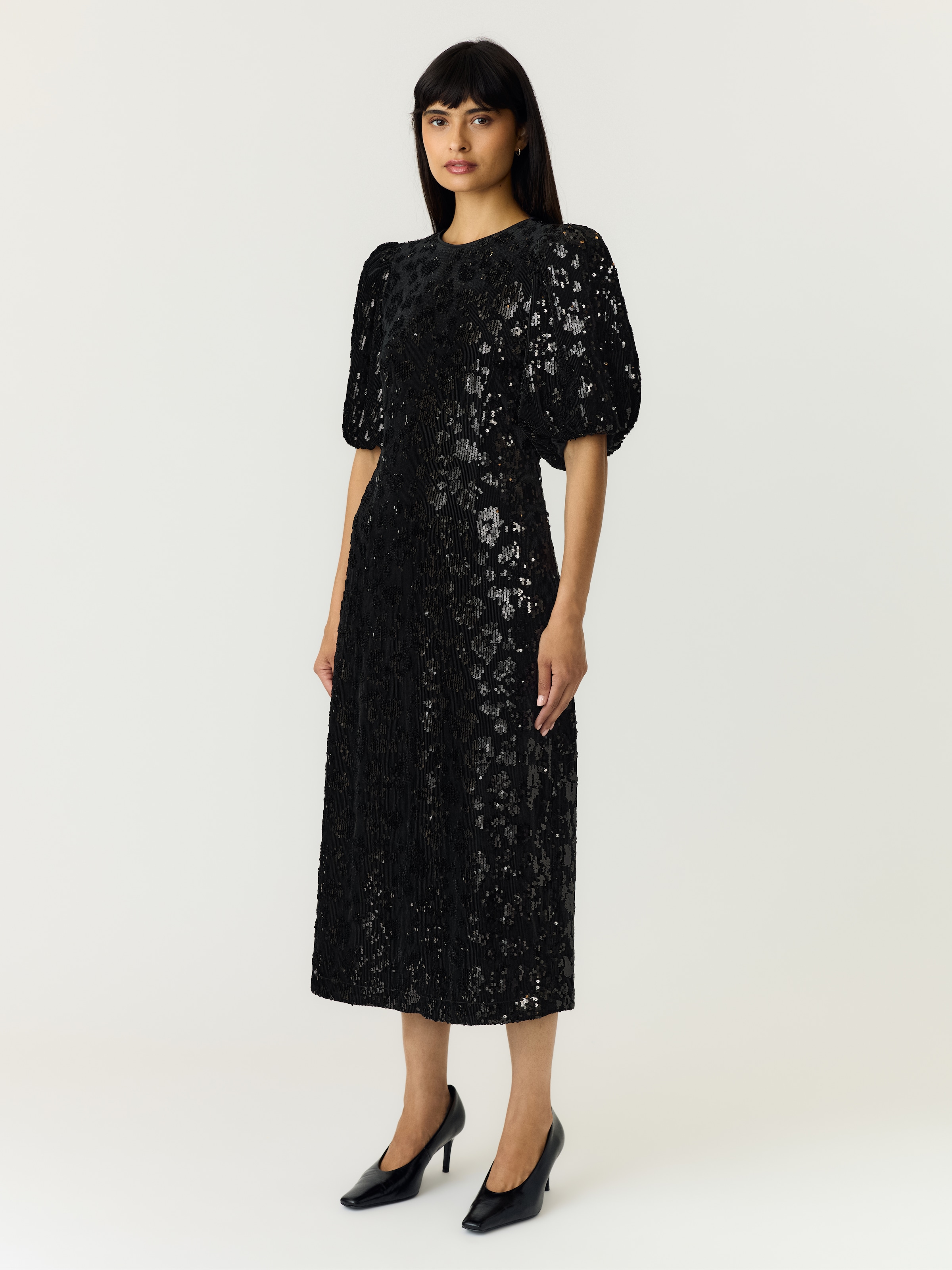 Y.A.S Paillettenkleid »YASSOFIE 2/4 SEQUIN MIDI DRESS NOOS« Materialmix