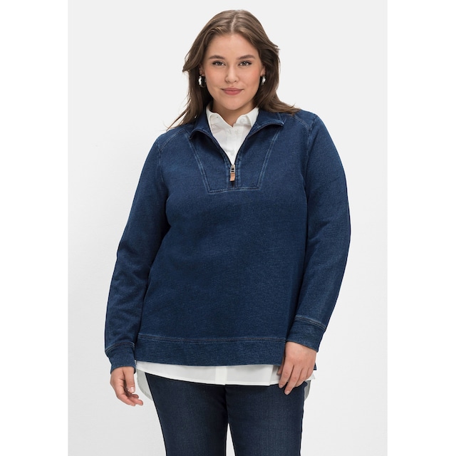 Sheego Sweatshirt »Große Größen«, in Denimoptik für kaufen | BAUR
