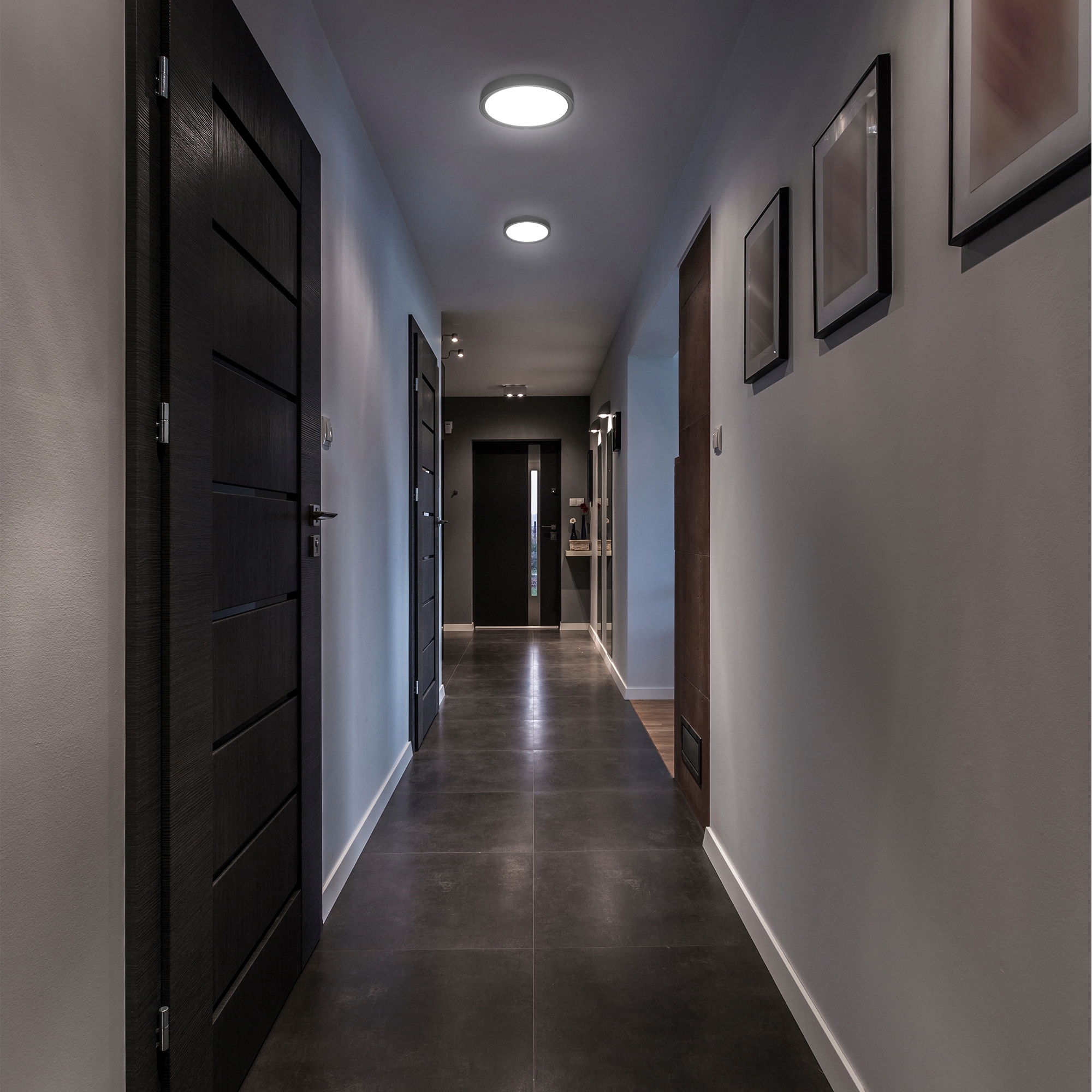 B.K.Licht LED Deckenleuchte,  1 x LED-Platine 12 Watt, 1.200lm, 4.000K, nicht dimmbar, Ø 25,00 cm 