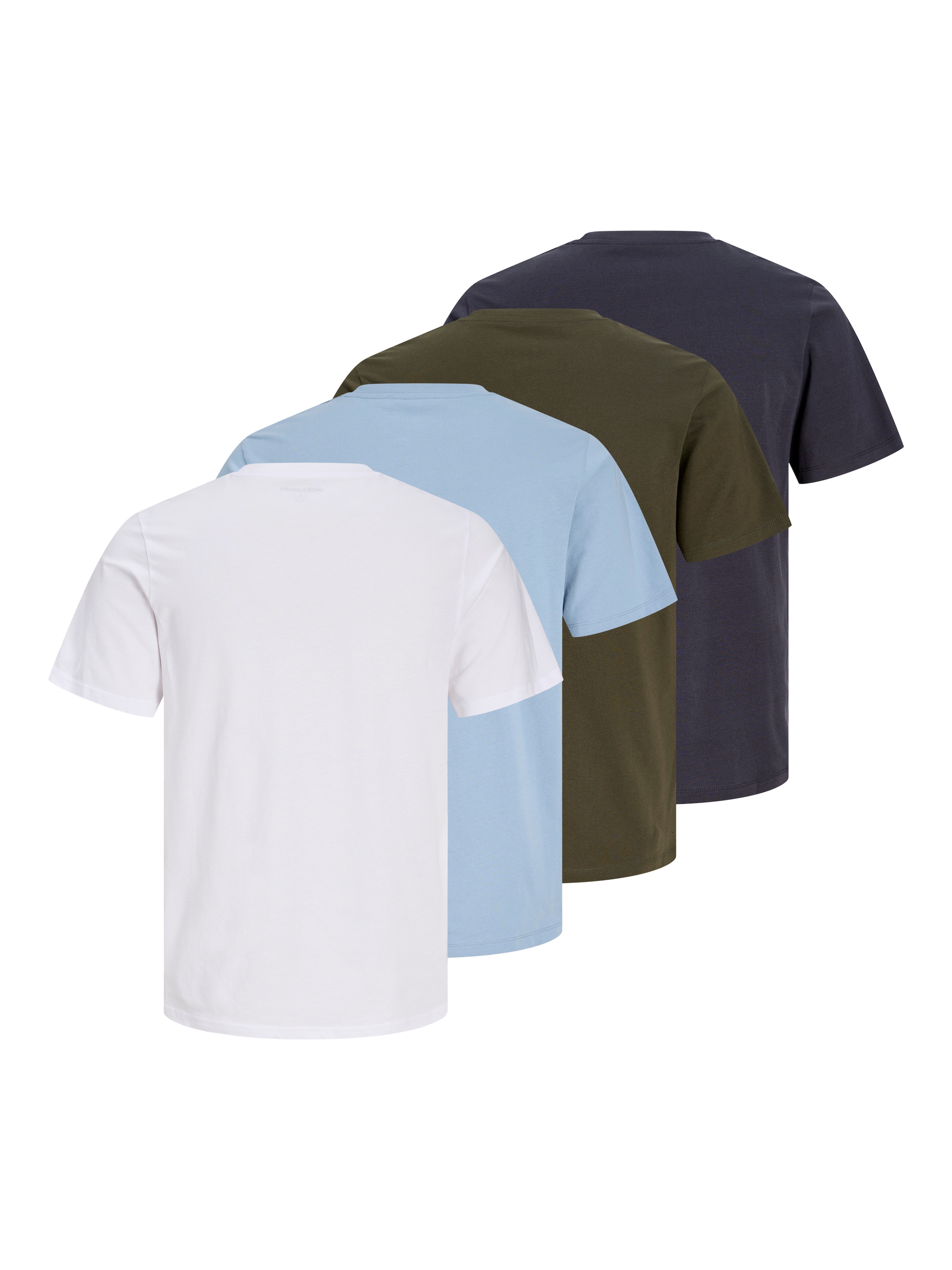 Jack & Jones T-Shirt "JPRBLUTHOR SS TEE FST 4PK MP" Packung, 4 aus Baumwolle, gerader Schnitt