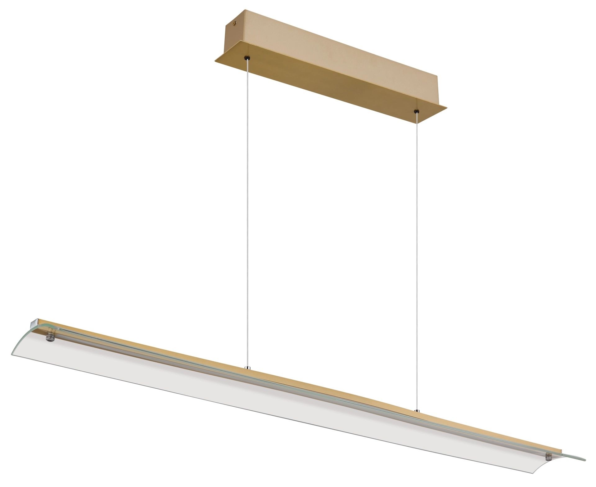 "GLOBO LIGHTING LED-Hängeleuchte ""MURIELLA"", gold (messingfarben matt), 1, H: 150cm, 1 Stk., Leuchten, Höhenverstellbar, Esstisch, Esszimmer