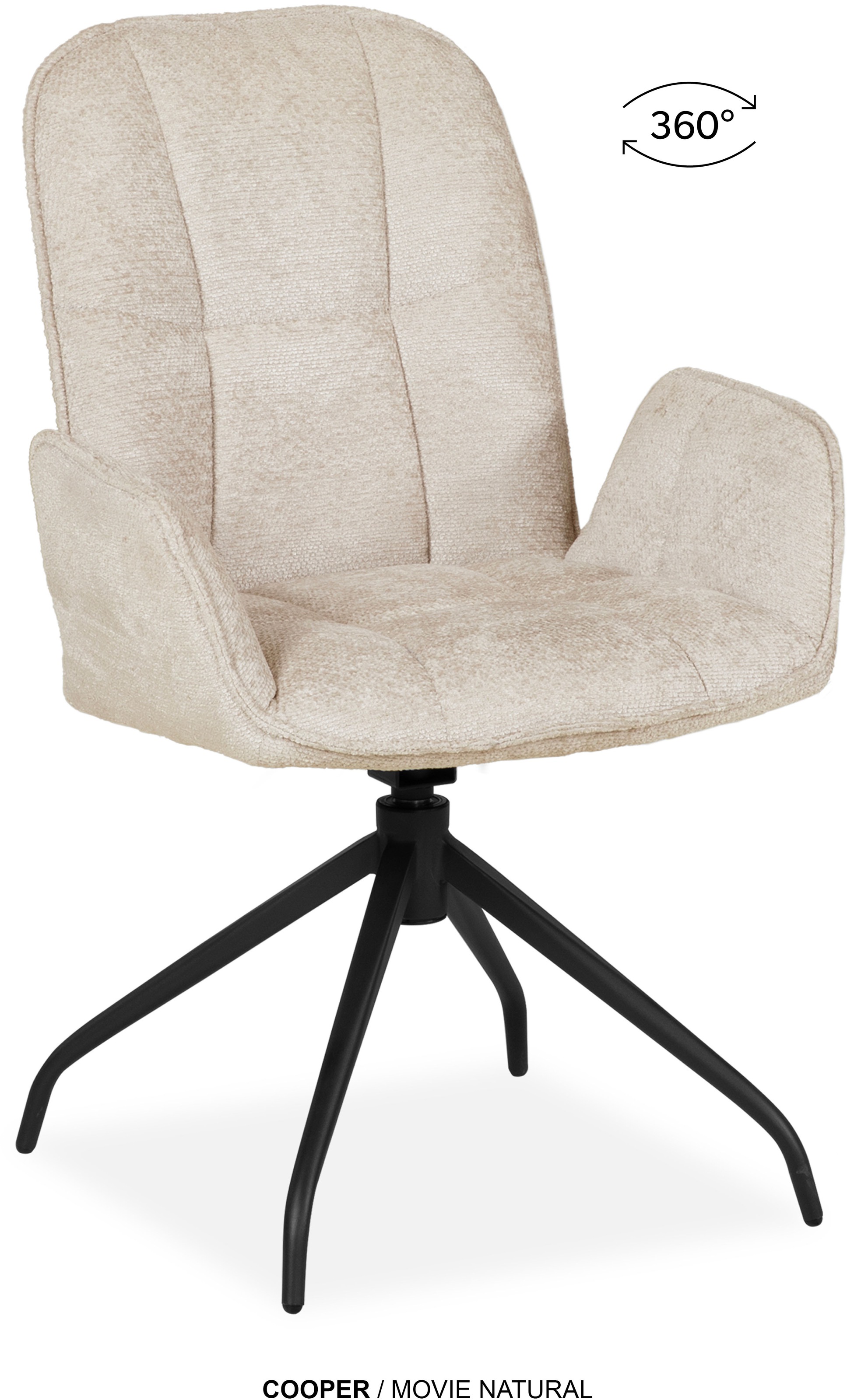 OMG Design Esszimmerstuhl "Cooper" (Set) 1 Stk. Stoff Drehstuhl mit auto-re günstig online kaufen