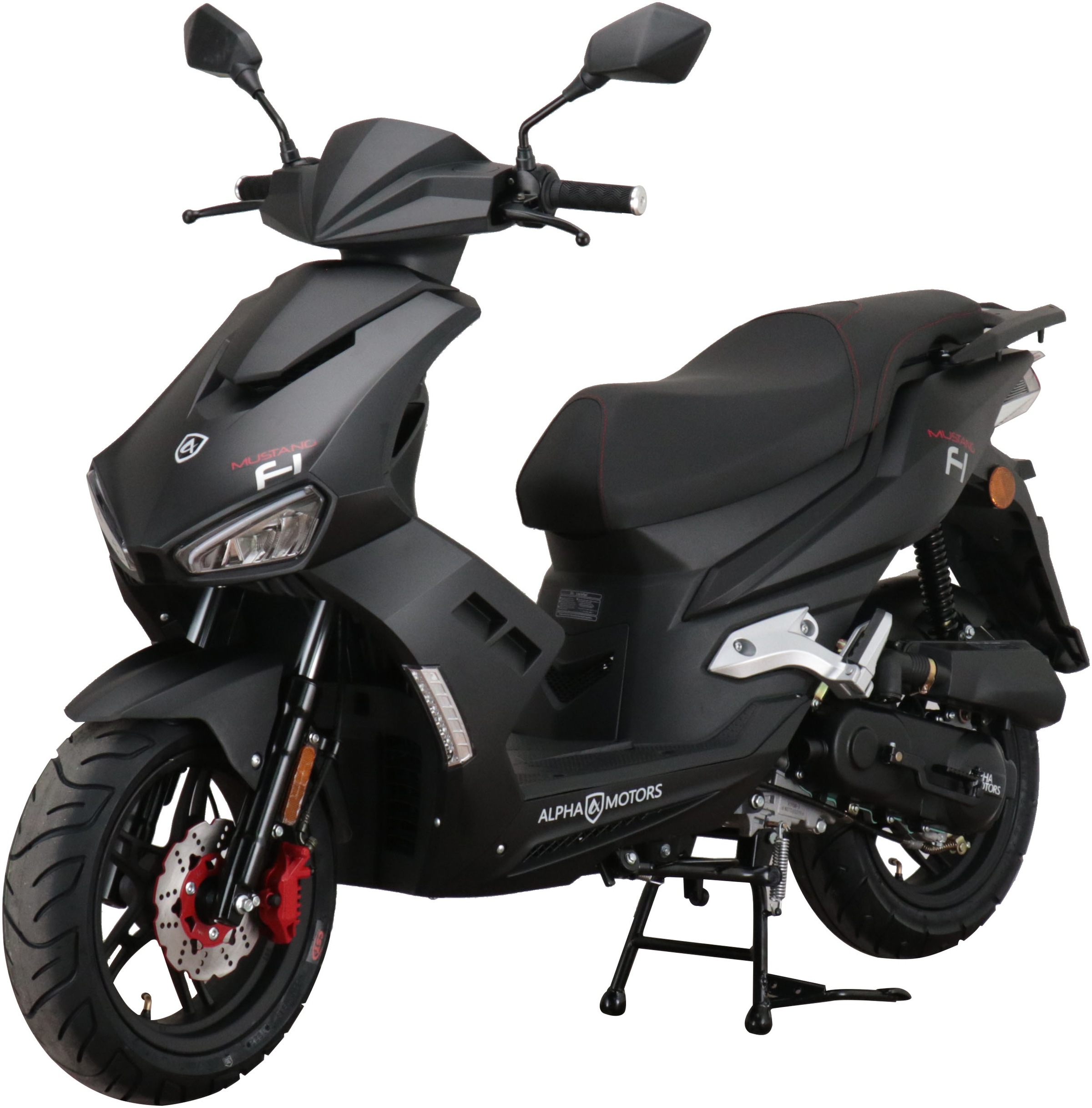 Alpha Motors Motorroller Mustang FI 50 ccm 45 kmh EURO 5 mattschwarz