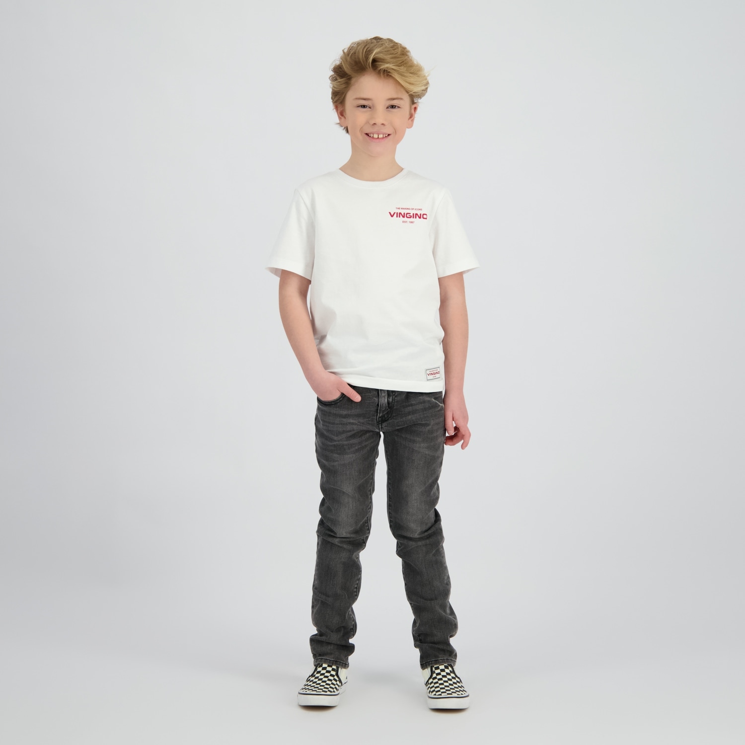 Vingino T-Shirt mit Front-Print und großen Rückenprint, for boys