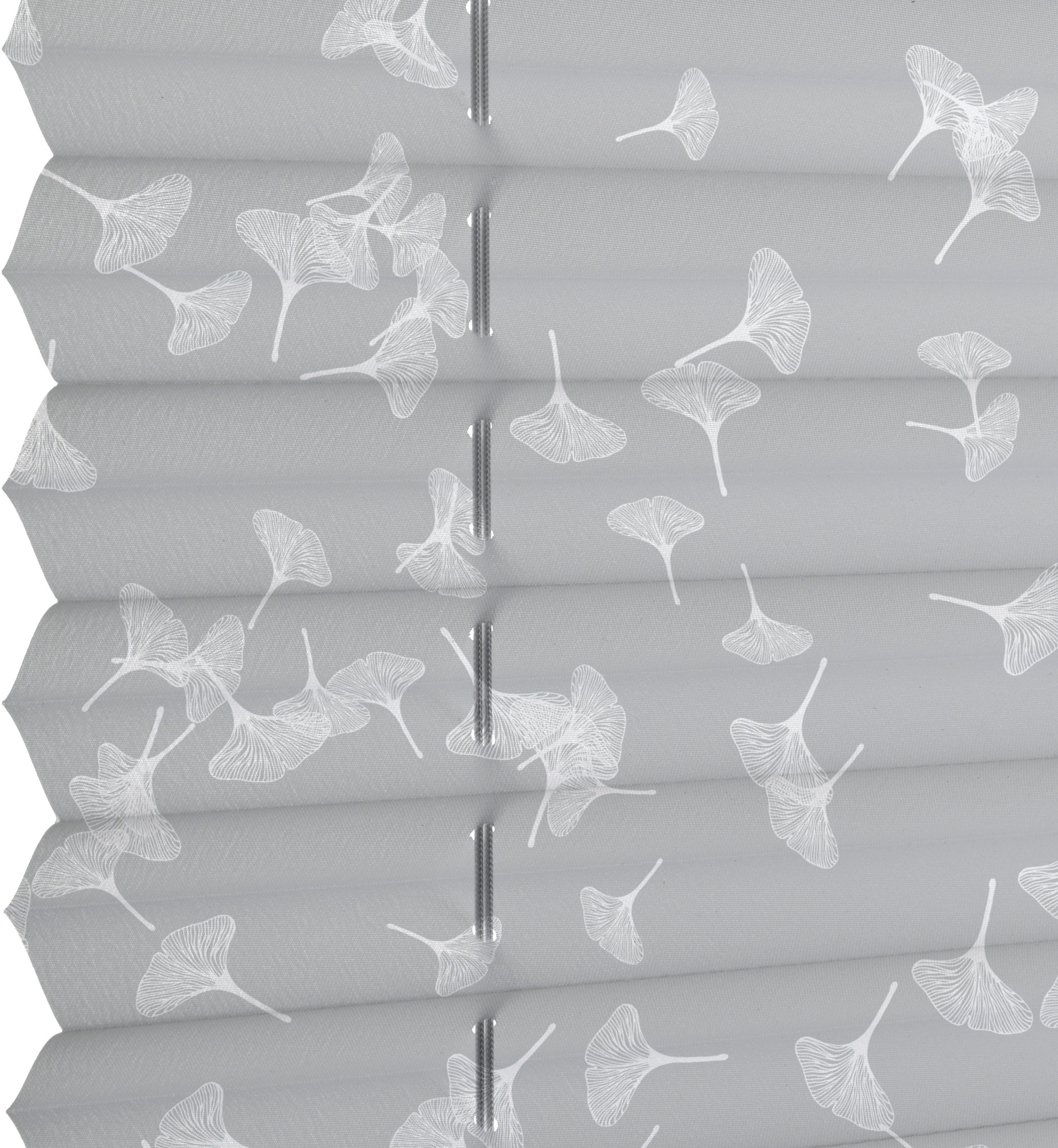 Thumbnail - GARDINIA Plissee "Dekor Ginkgo Oesyter Mushroom" blickdicht ohne Bohren verspannt Klemmträger mit Feststellschraube, Pli...