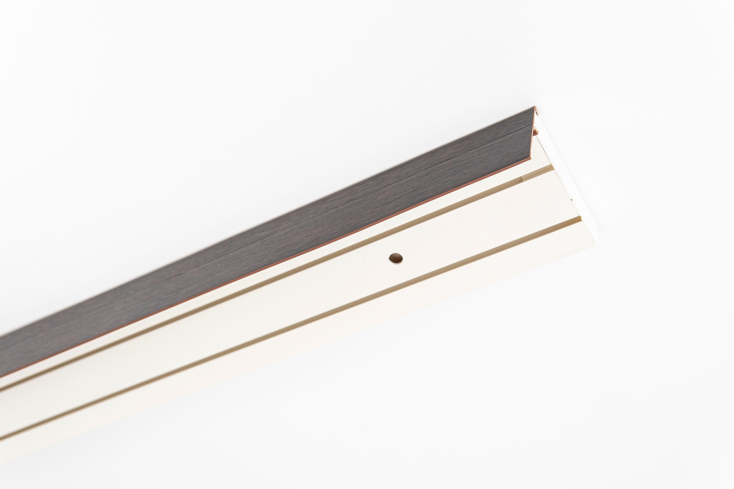 GARESA Gardinenschiene »Kunststoffschiene verlängerbar, Deckenmontage, Blende«, 3 einfache Wunschmaßlänge, mit | Montage, läufig-läufig, schlicht BAUR