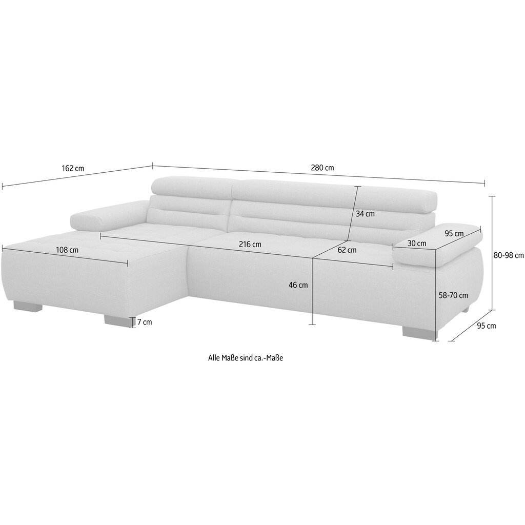 Home affaire Ecksofa »Thunder L-Form«