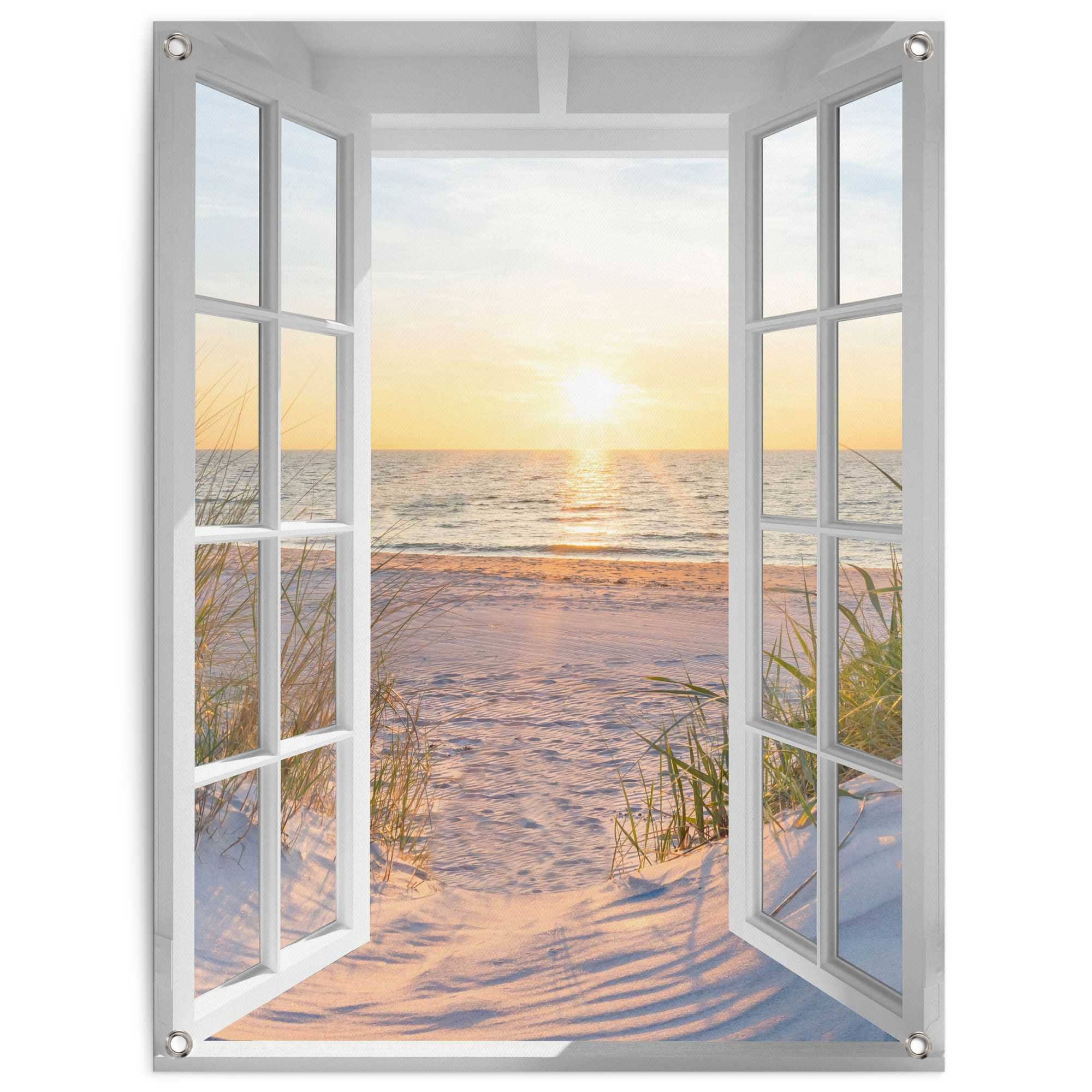 Reinders! Poster »Sonnenuntergang durch das für kaufen Garten BAUR | Outdoor oder Balkon Fenster«