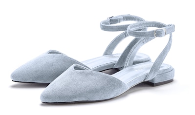 Ballerina, Riemchenballerina, Slipper, Halbschuh, Sandale mit spitzer Form VEGAN