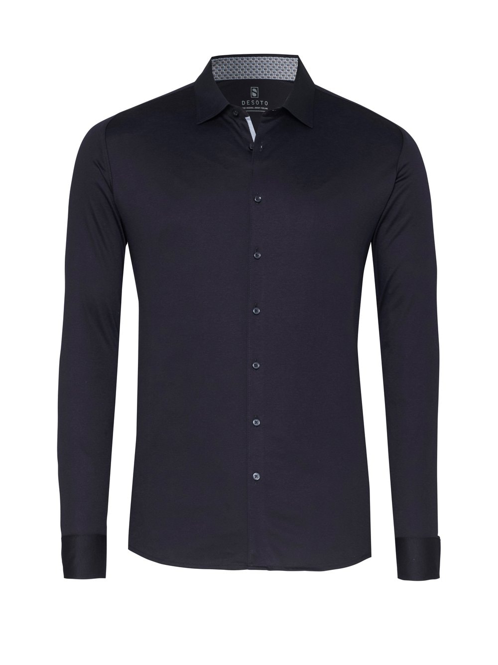 DESOTO Langarmhemd "Jerseyhemd Casual Kent" günstig online kaufen