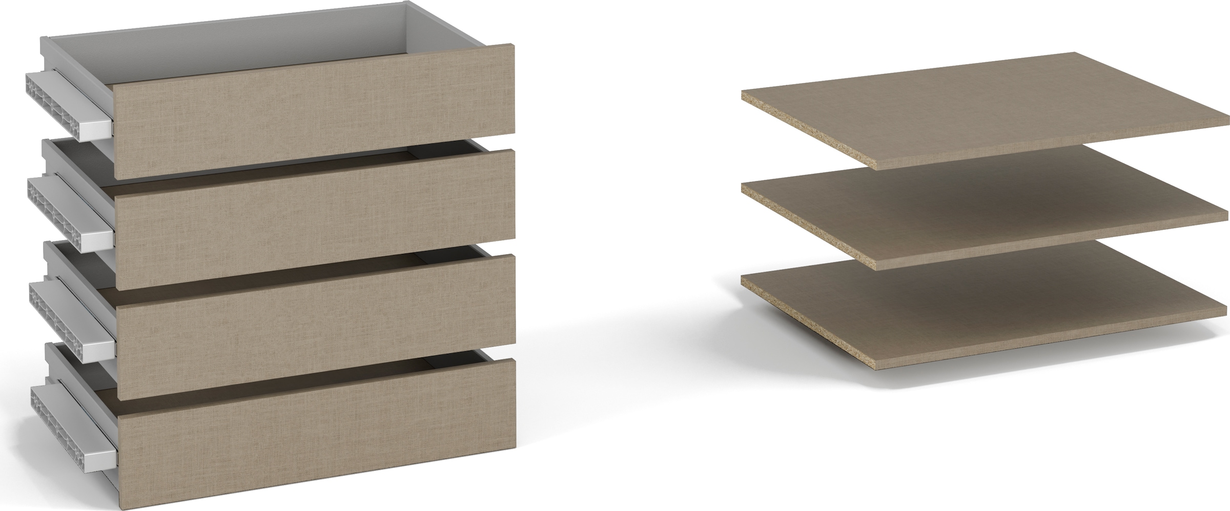 rauch Schubladeneinsatz "Zubehör für Schwebetürenschränke Rauch ORANGE" Set günstig online kaufen