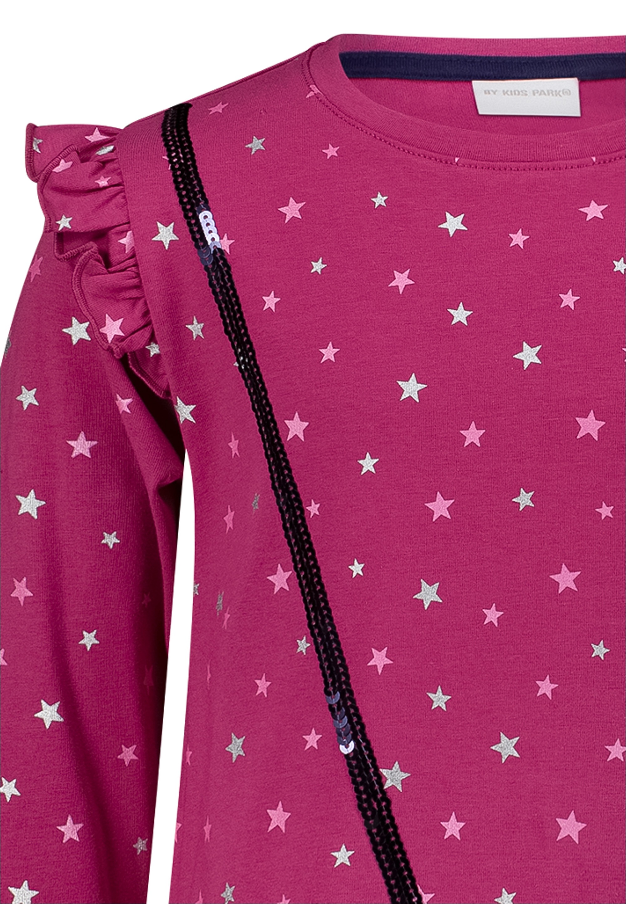 SALT AND PEPPER Jerseykleid »Kidspark«, mit AOP-Sternchendruck und Pallietten