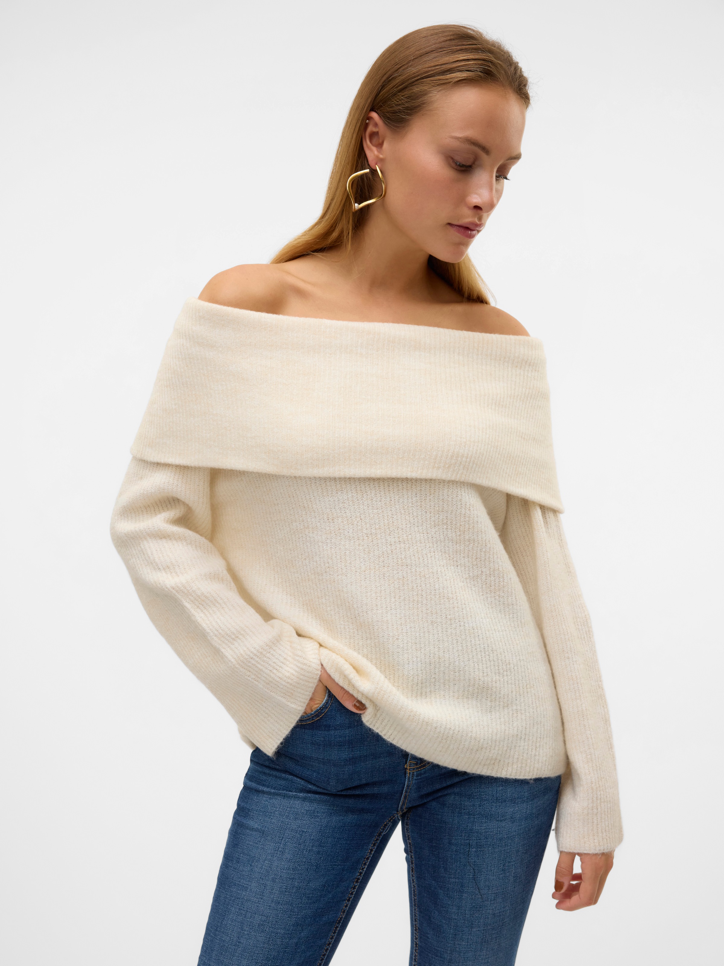 Vero Moda Strickpullover "VMERA LS OFF SHOULDER PULLOVER GA NOOS" günstig online kaufen