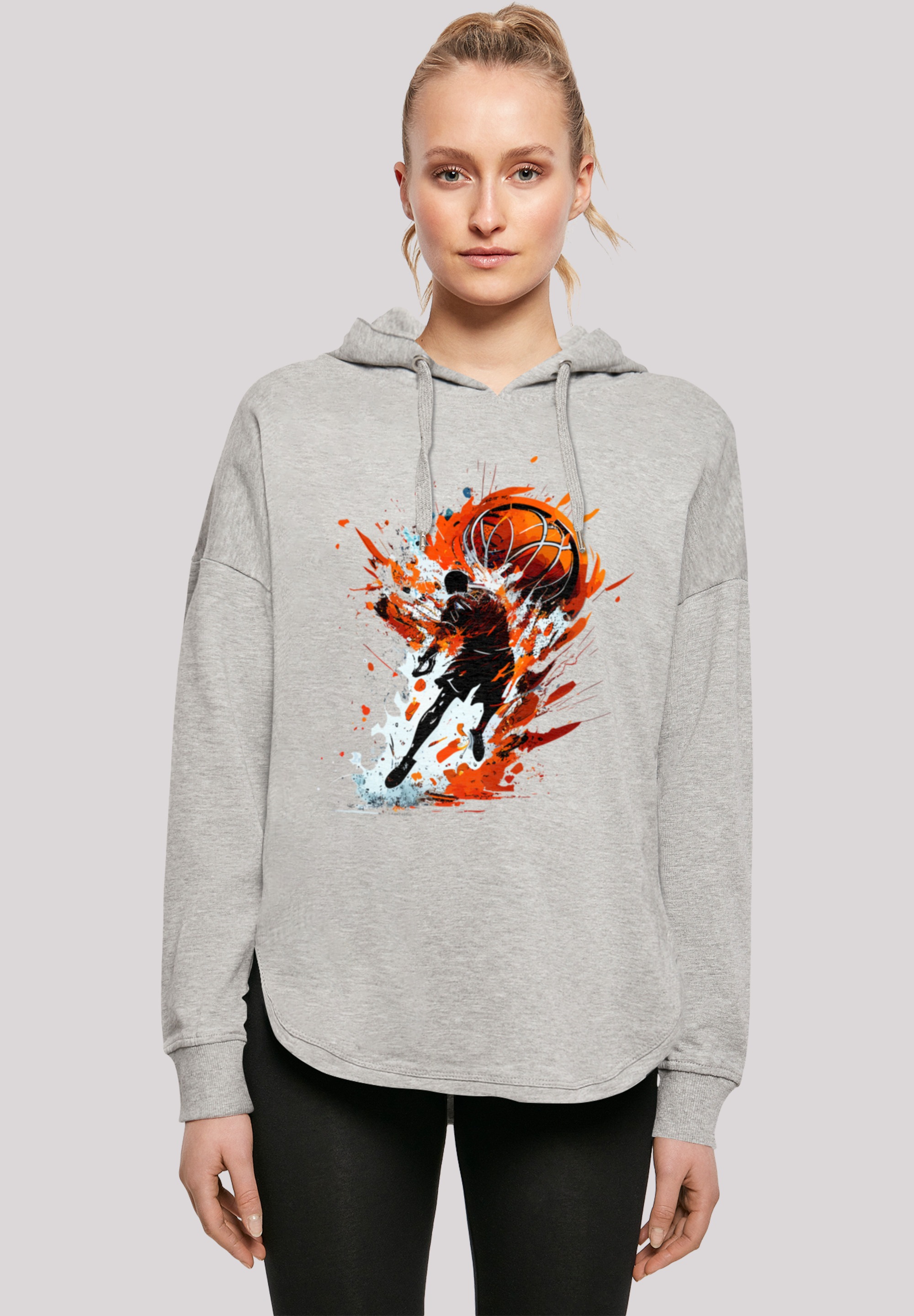 F4NT4STIC Kapuzenpullover "Basketball Splash Sport Oversize Hoodie", Print